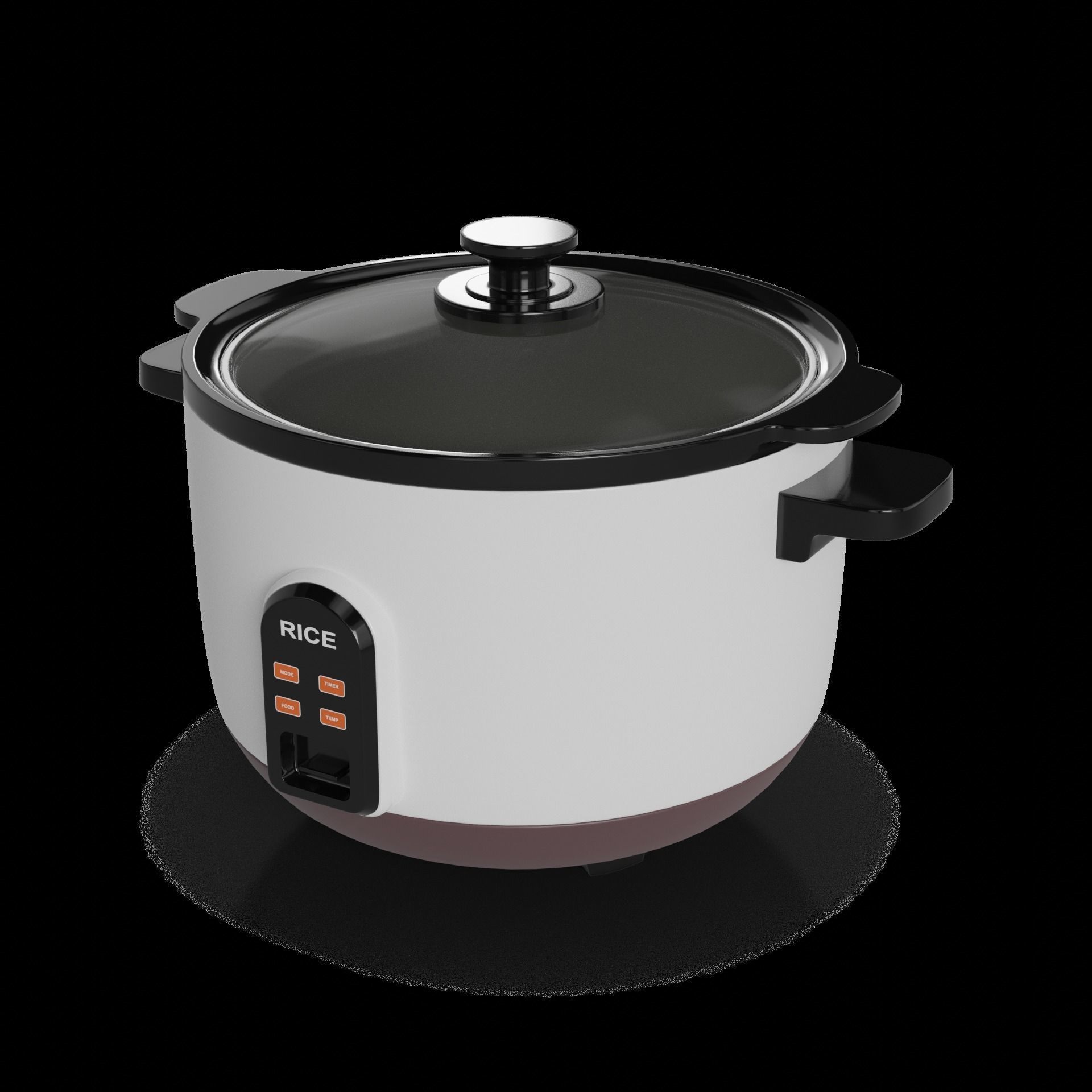 Kitchen appliances Rice Cooker Low-poly 3D model_1