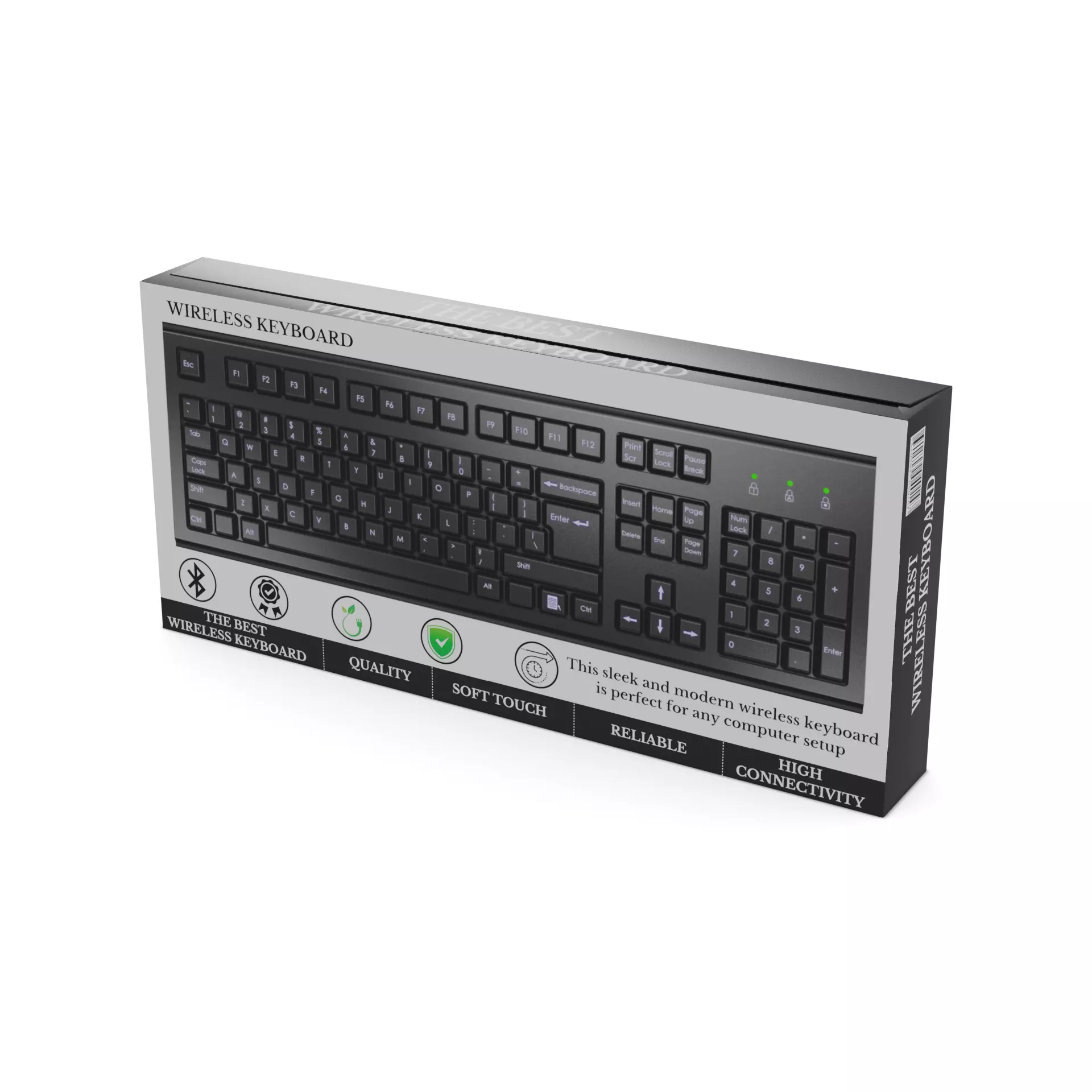 Computer accessories Wireless Keyboard Low-poly 3D model_0