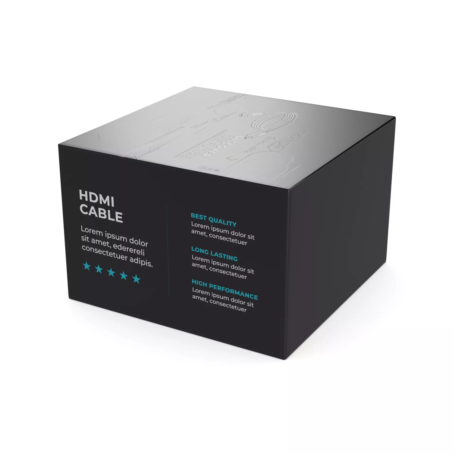 Computer accessories HDMI Cable Low-poly 3D model