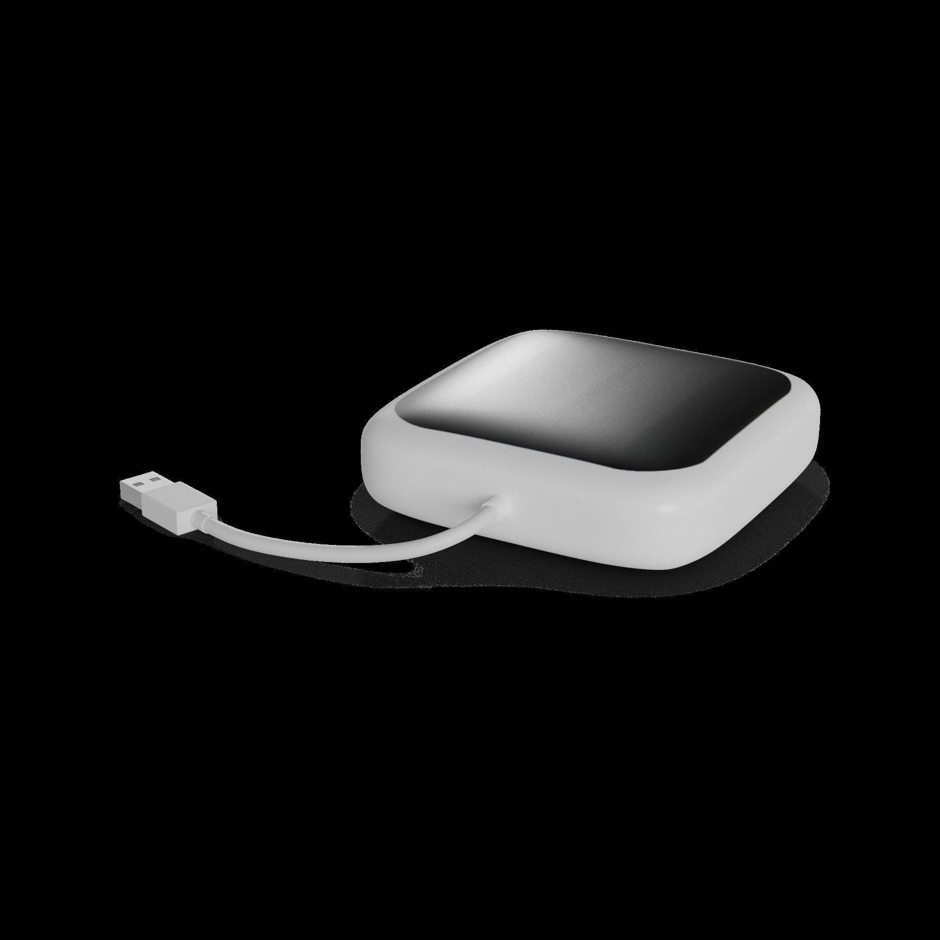 Computer accessories USB-C Hub Low-poly 3D model_1