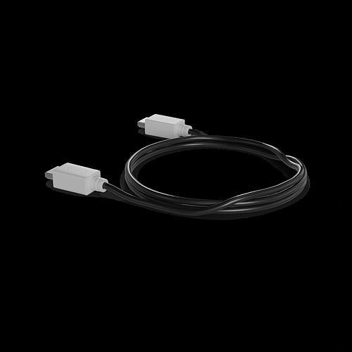 Computer accessories HDMI Cable Low-poly 3D model 2
