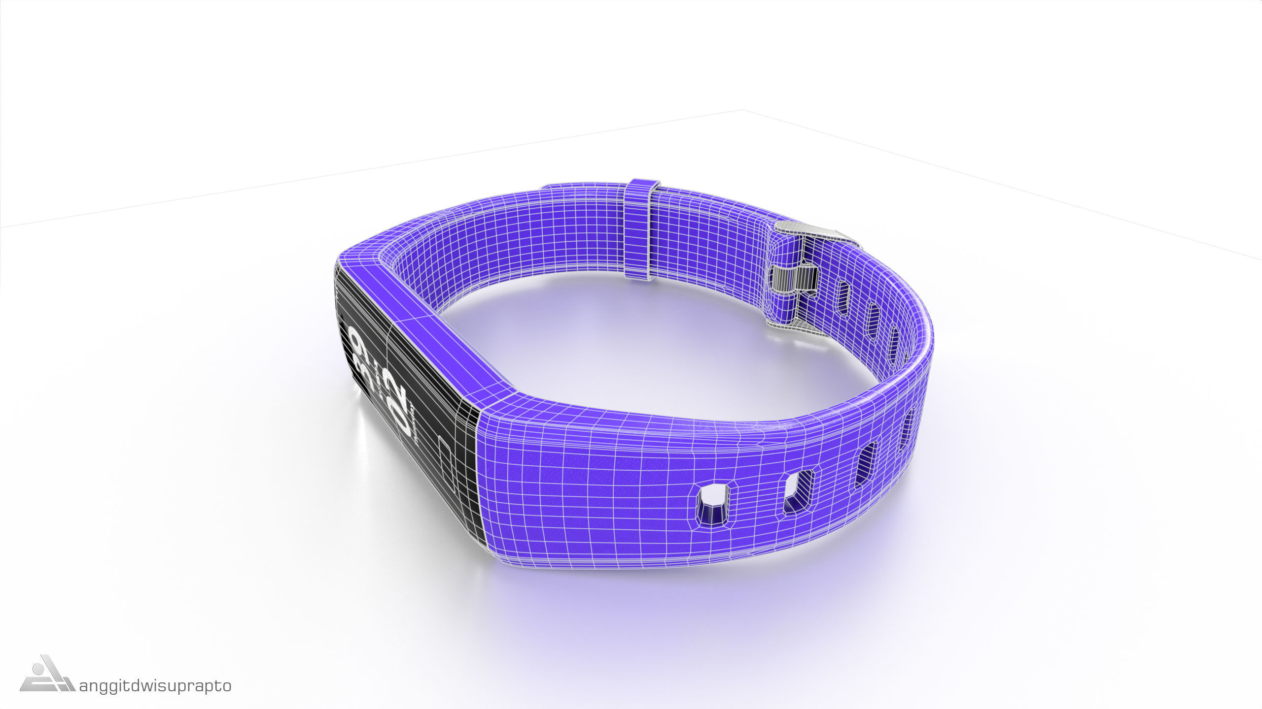 Personal electronic devices and accessories Fitness Tracker Low-poly 3D model_10