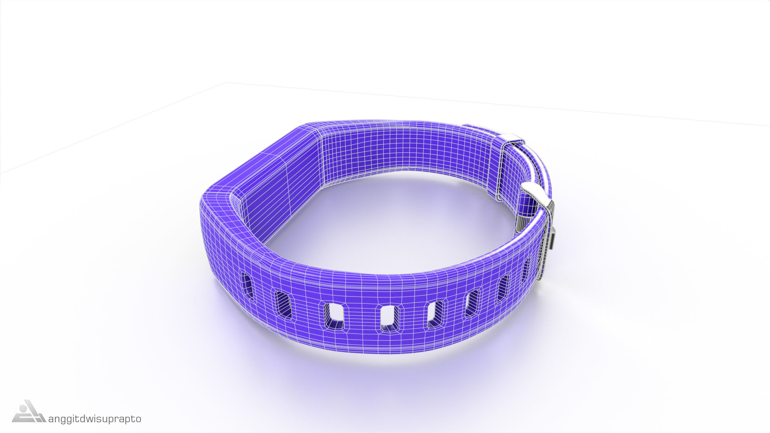 Personal electronic devices and accessories Fitness Tracker Low-poly 3D model_11