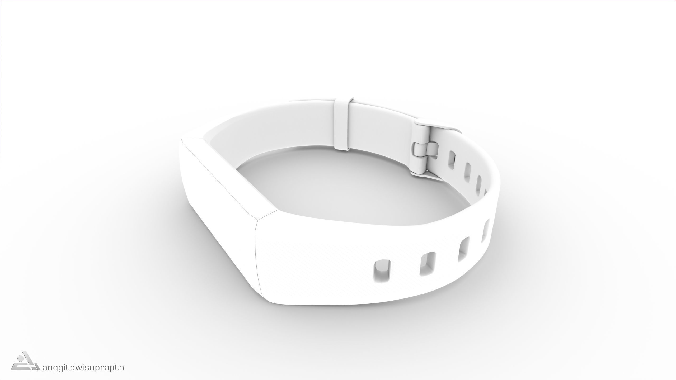 Personal electronic devices and accessories Fitness Tracker Low-poly 3D model_17