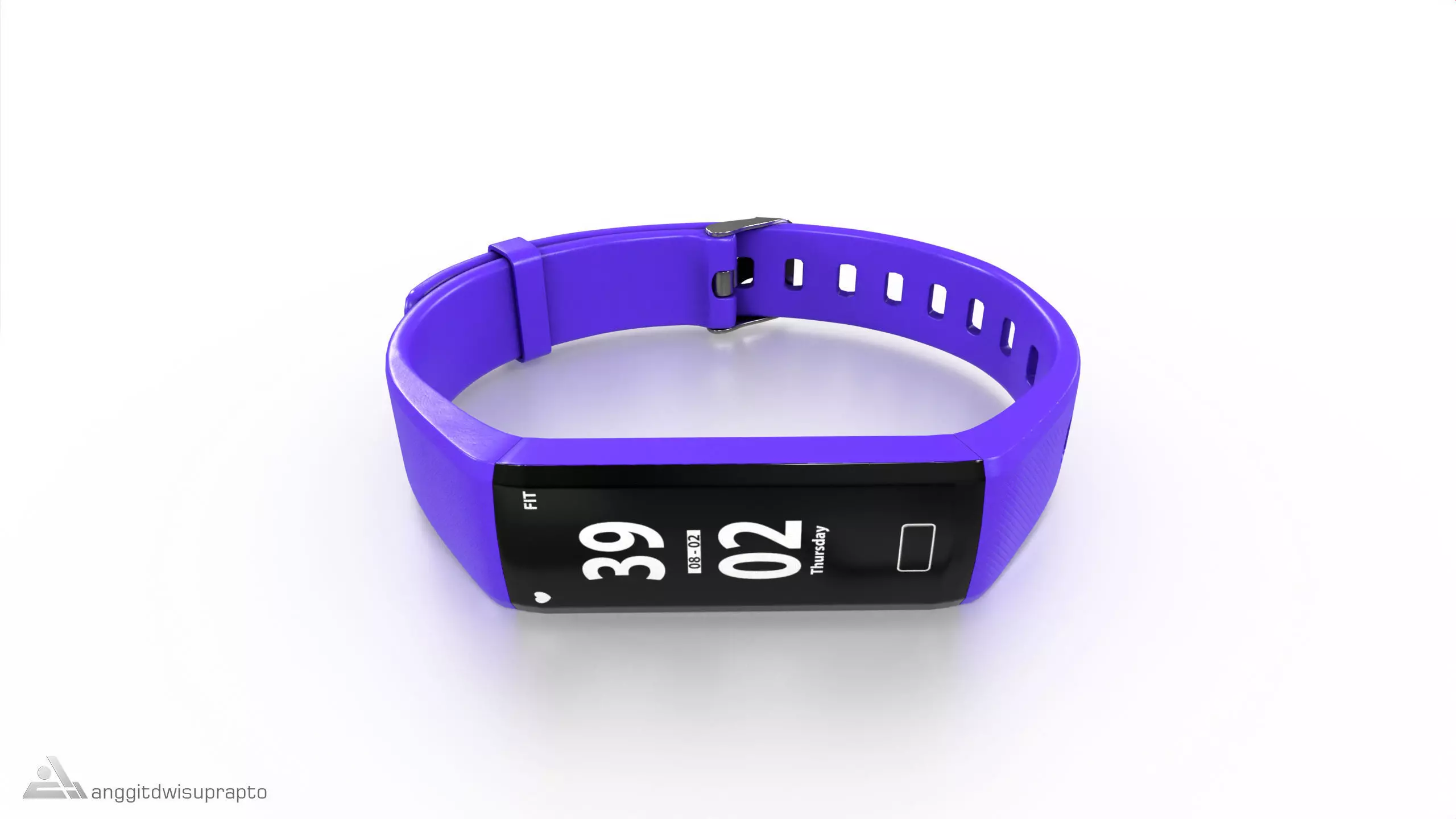 Personal electronic devices and accessories Fitness Tracker Low-poly 3D model_0