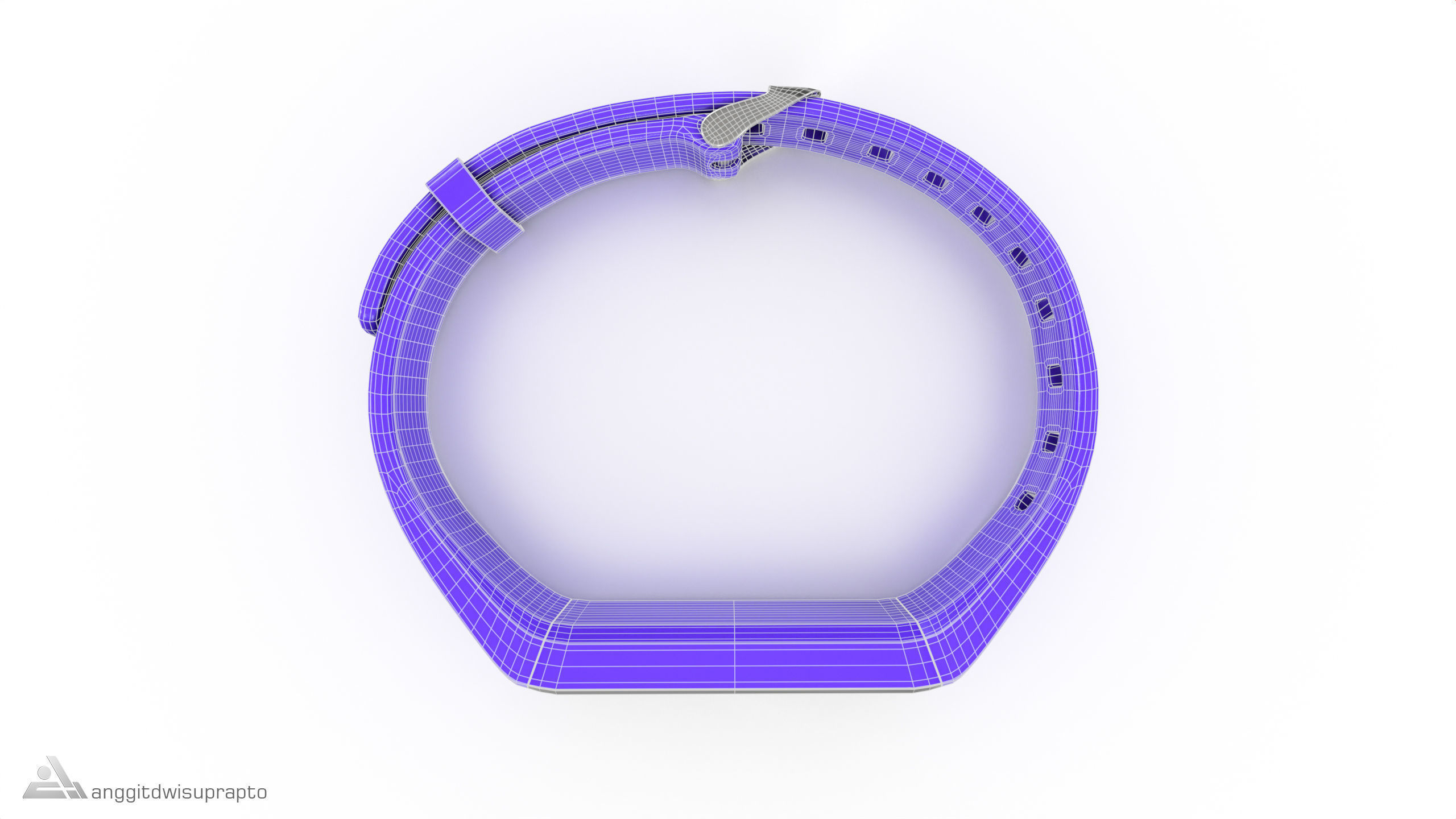 Personal electronic devices and accessories Fitness Tracker Low-poly 3D model_13