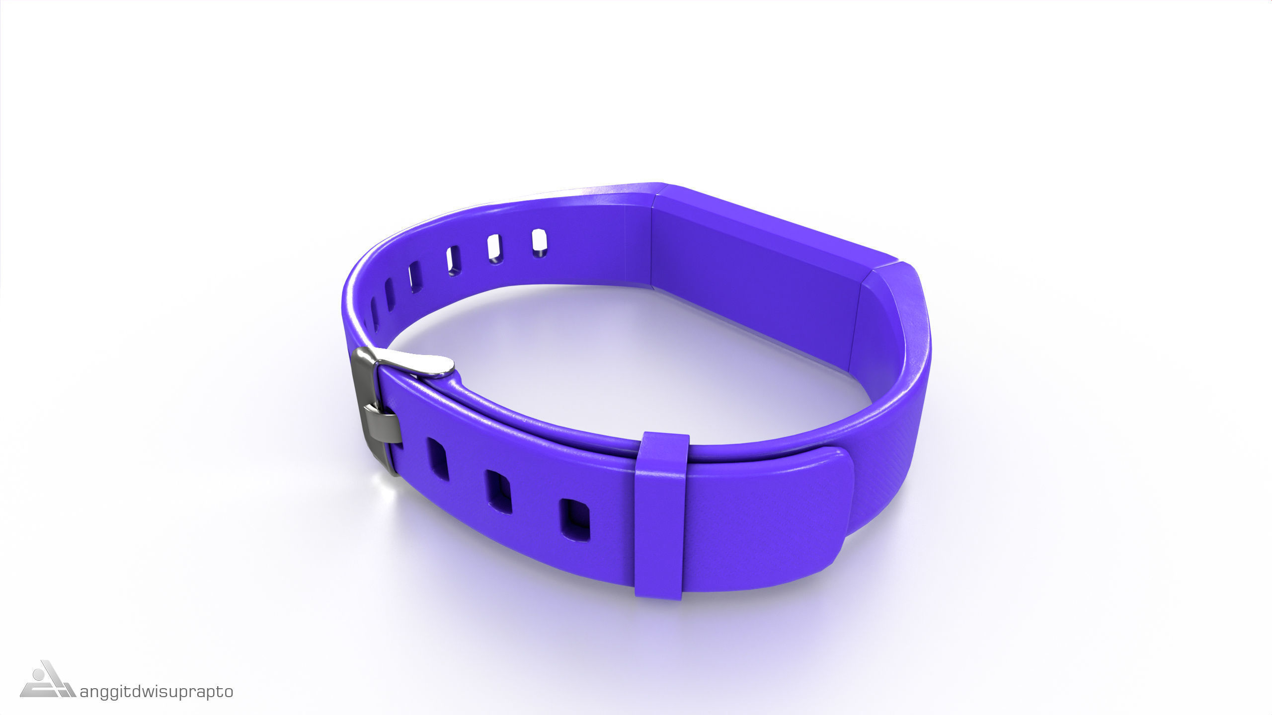 Personal electronic devices and accessories Fitness Tracker Low-poly 3D model_5