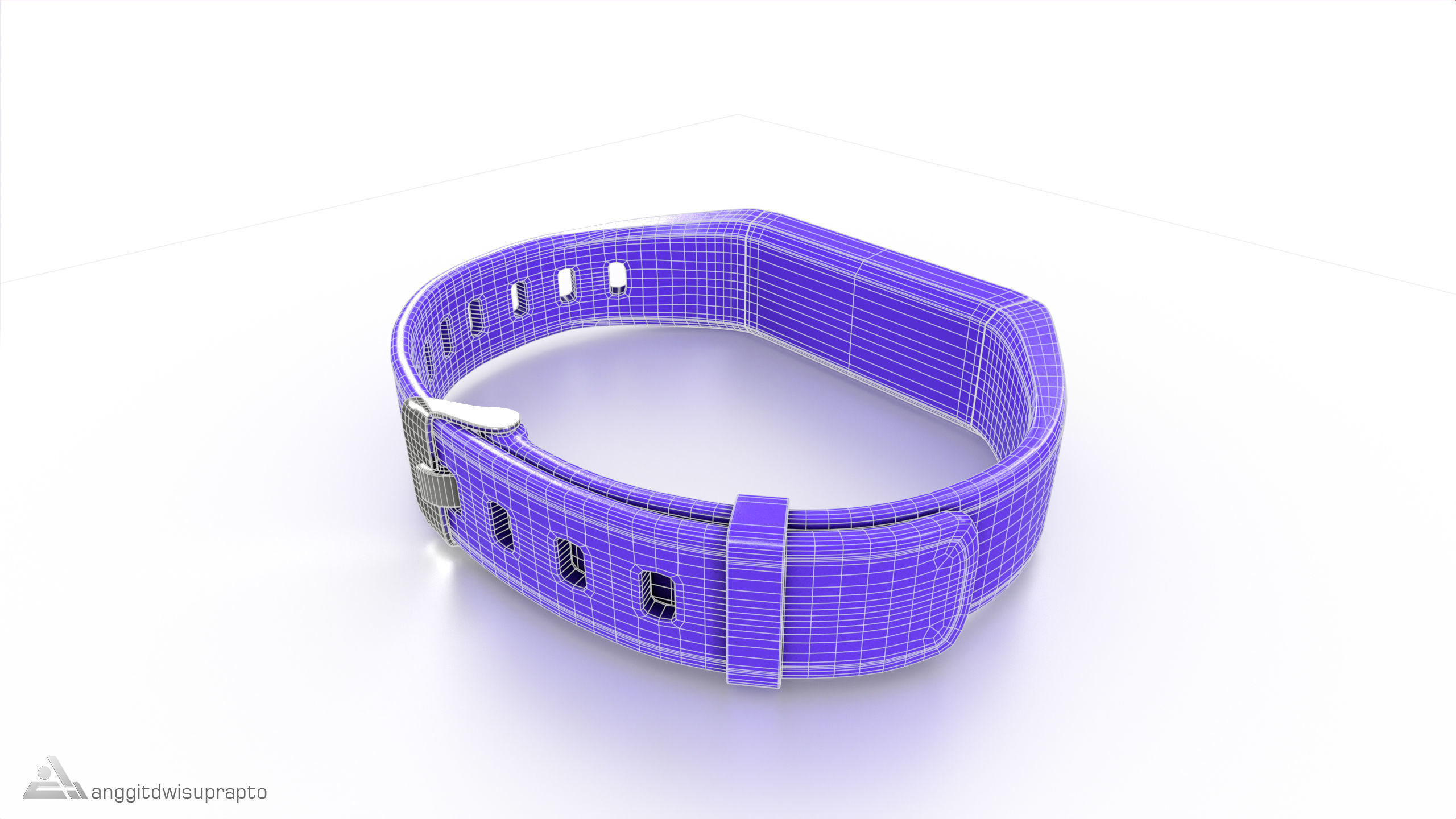Personal electronic devices and accessories Fitness Tracker Low-poly 3D model_12
