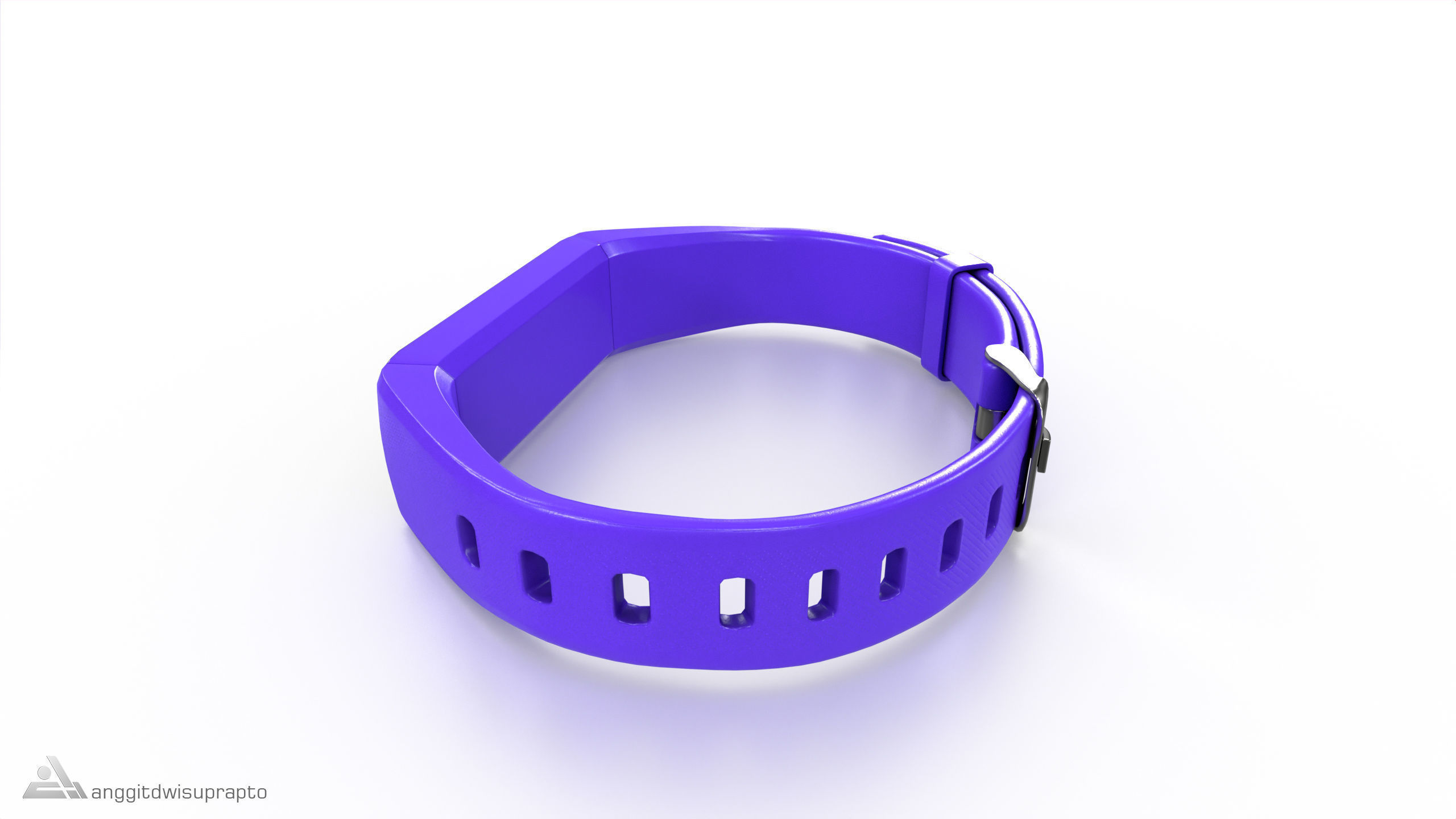 Personal electronic devices and accessories Fitness Tracker Low-poly 3D model_4