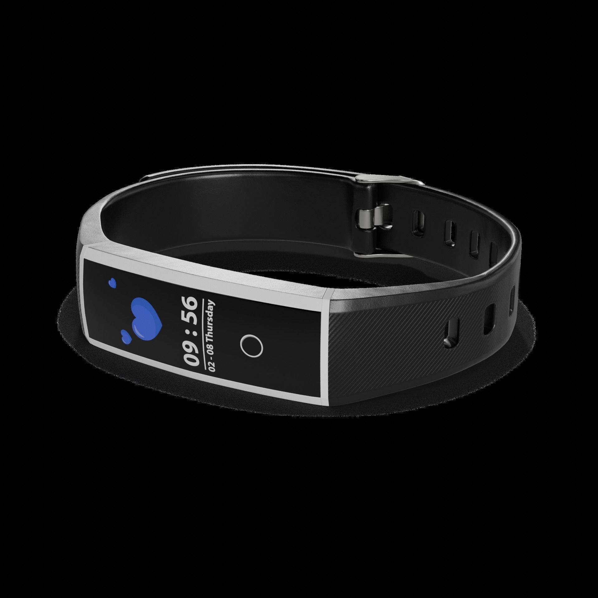 Personal electronic devices and accessories Fitness Tracker Low-poly 3D model_24