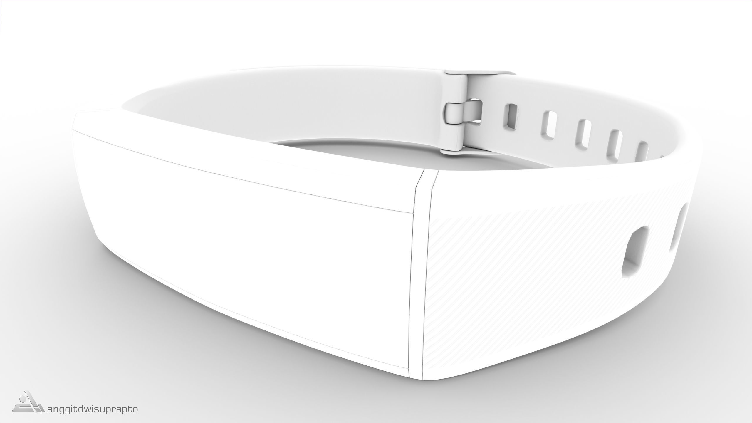 Personal electronic devices and accessories Fitness Tracker Low-poly 3D model_22