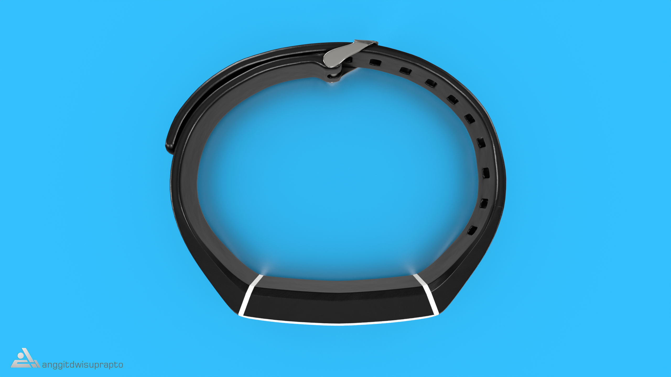 Personal electronic devices and accessories Fitness Tracker Low-poly 3D model_7