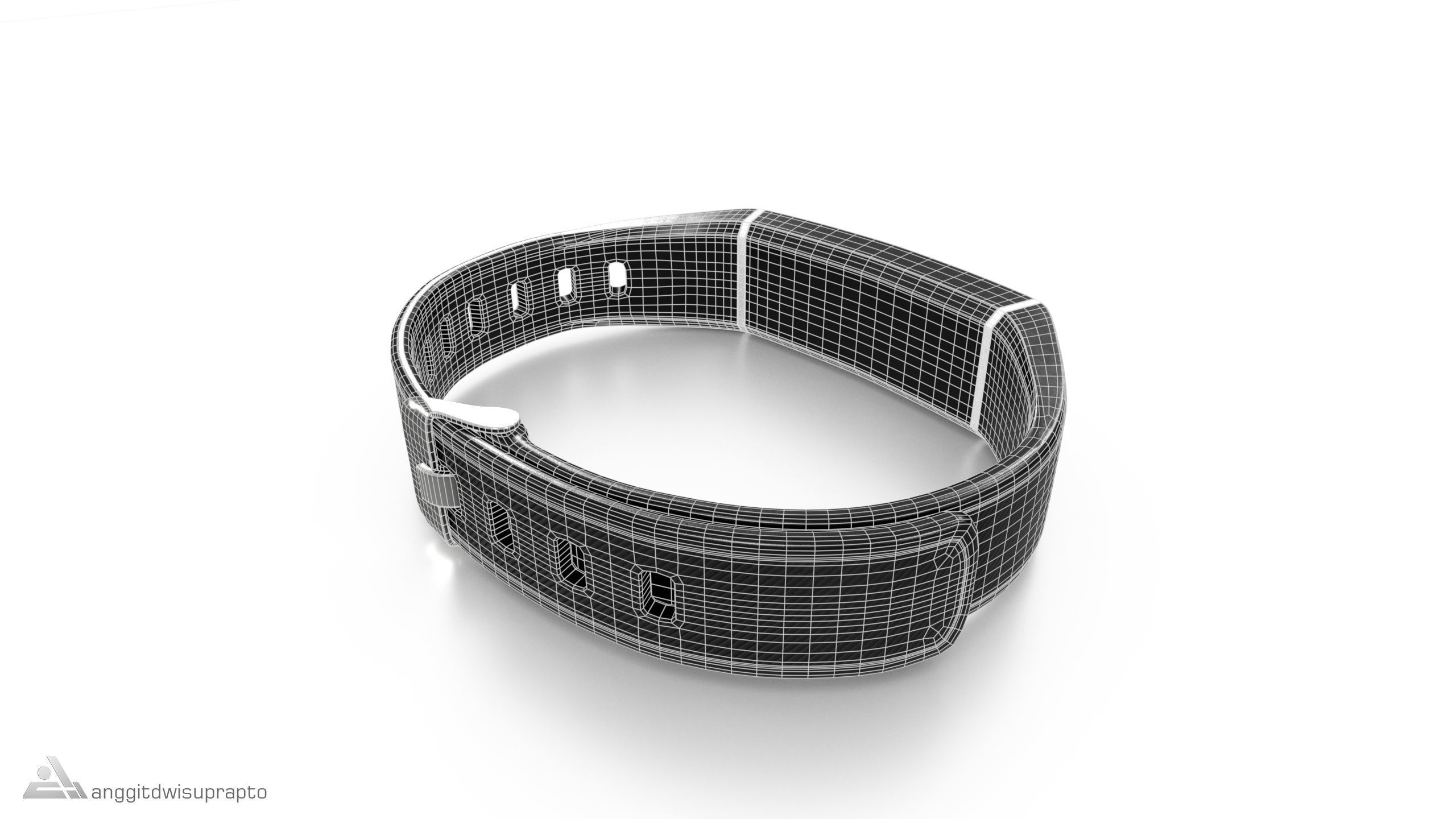 Personal electronic devices and accessories Fitness Tracker Low-poly 3D model_13