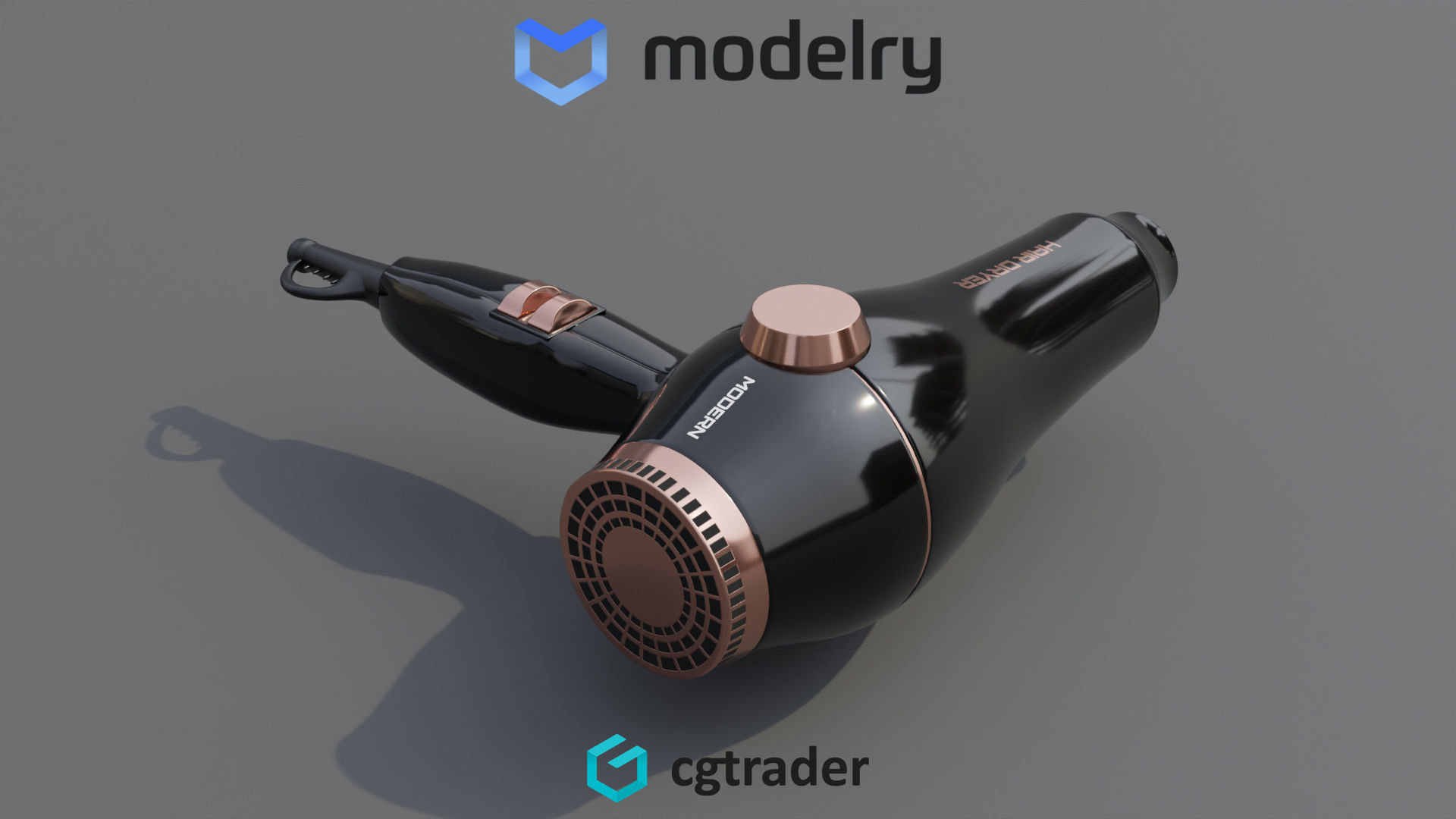 Hair Dryer 3D model_1