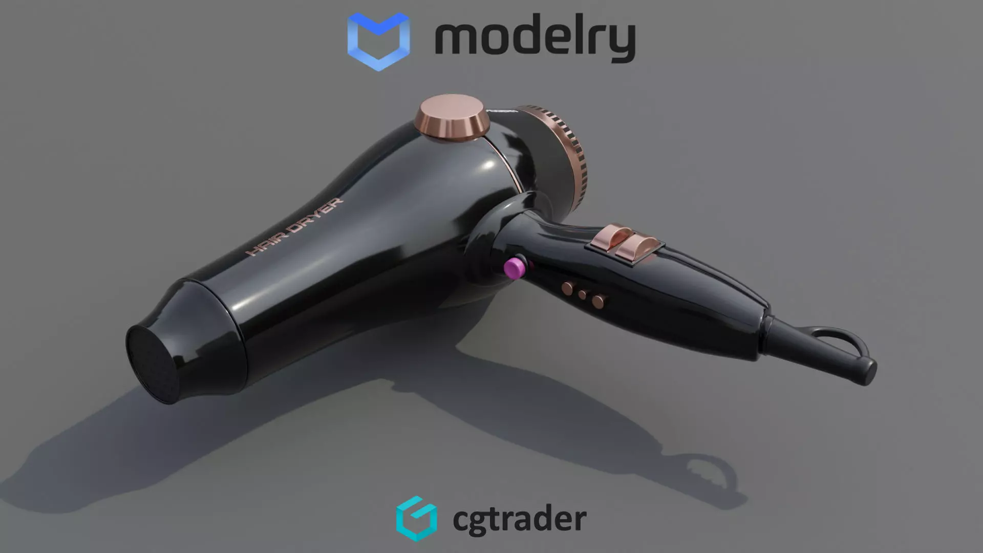 Hair Dryer 3D model_0