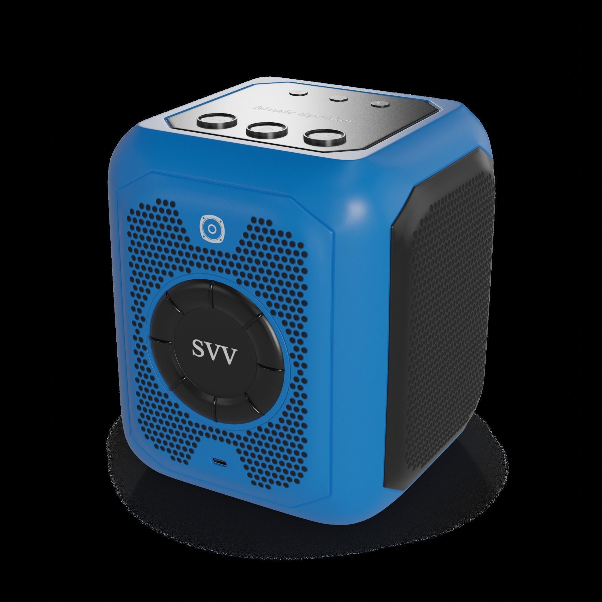 Personal electronic devices and accessories Portable Bluetoot... Low-poly 3D model_1