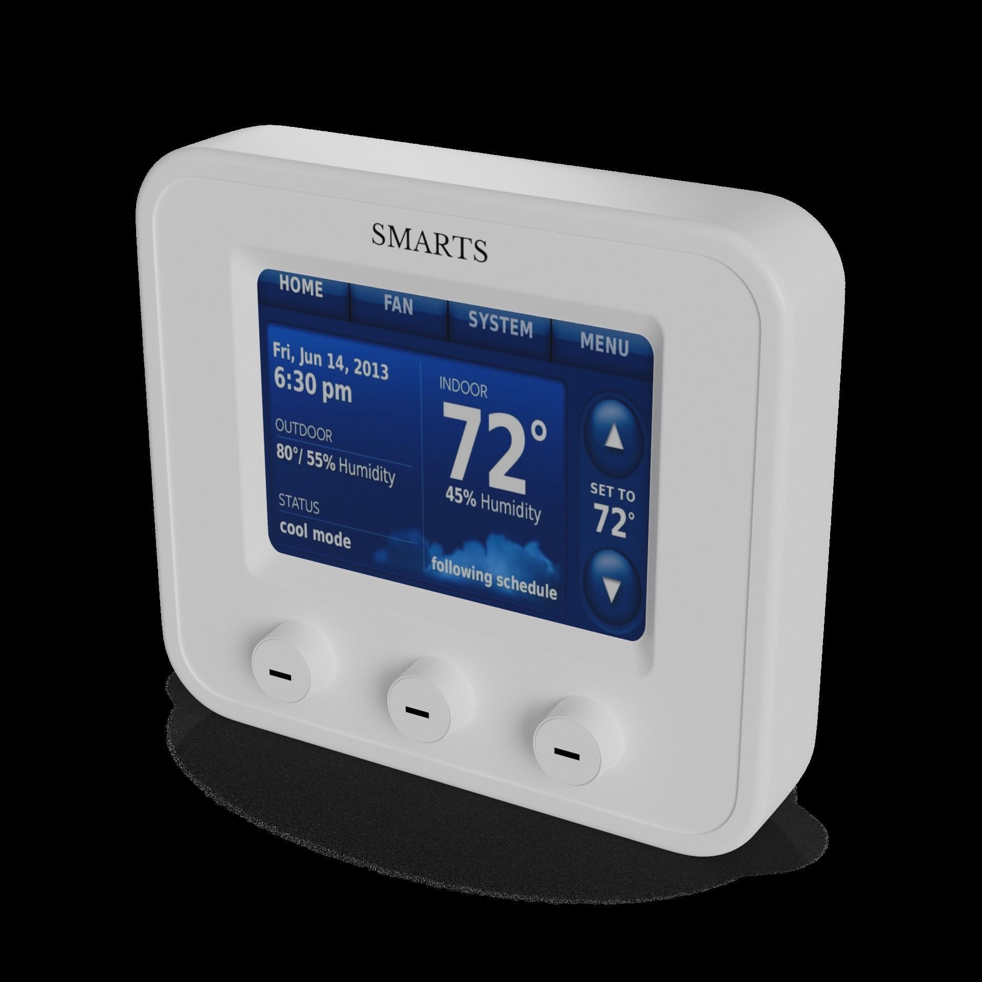 Electronic devices and accessories Smart Thermostat 3D model_1