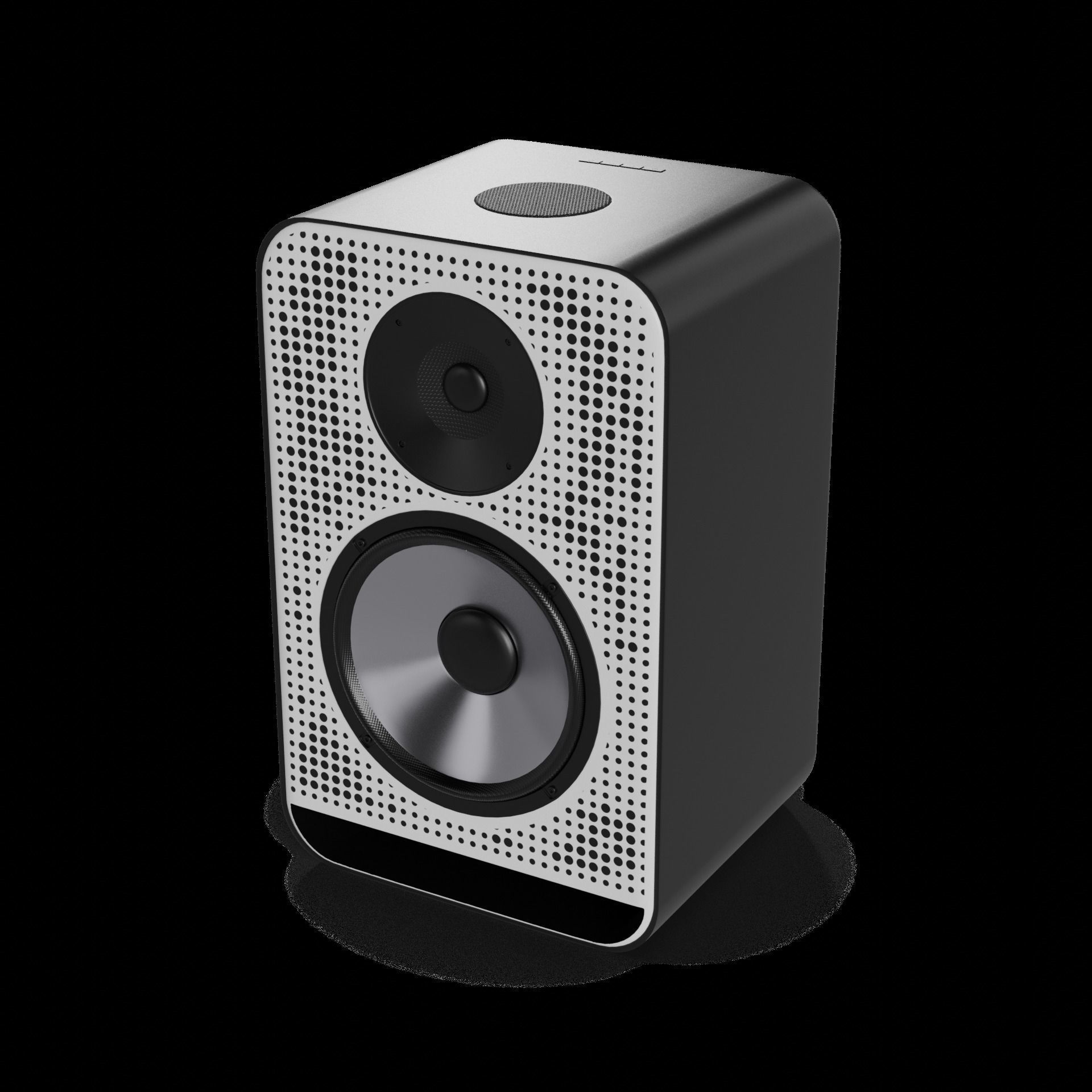 Electronic devices and accessories Bluetooth Speaker Low-poly 3D model_1