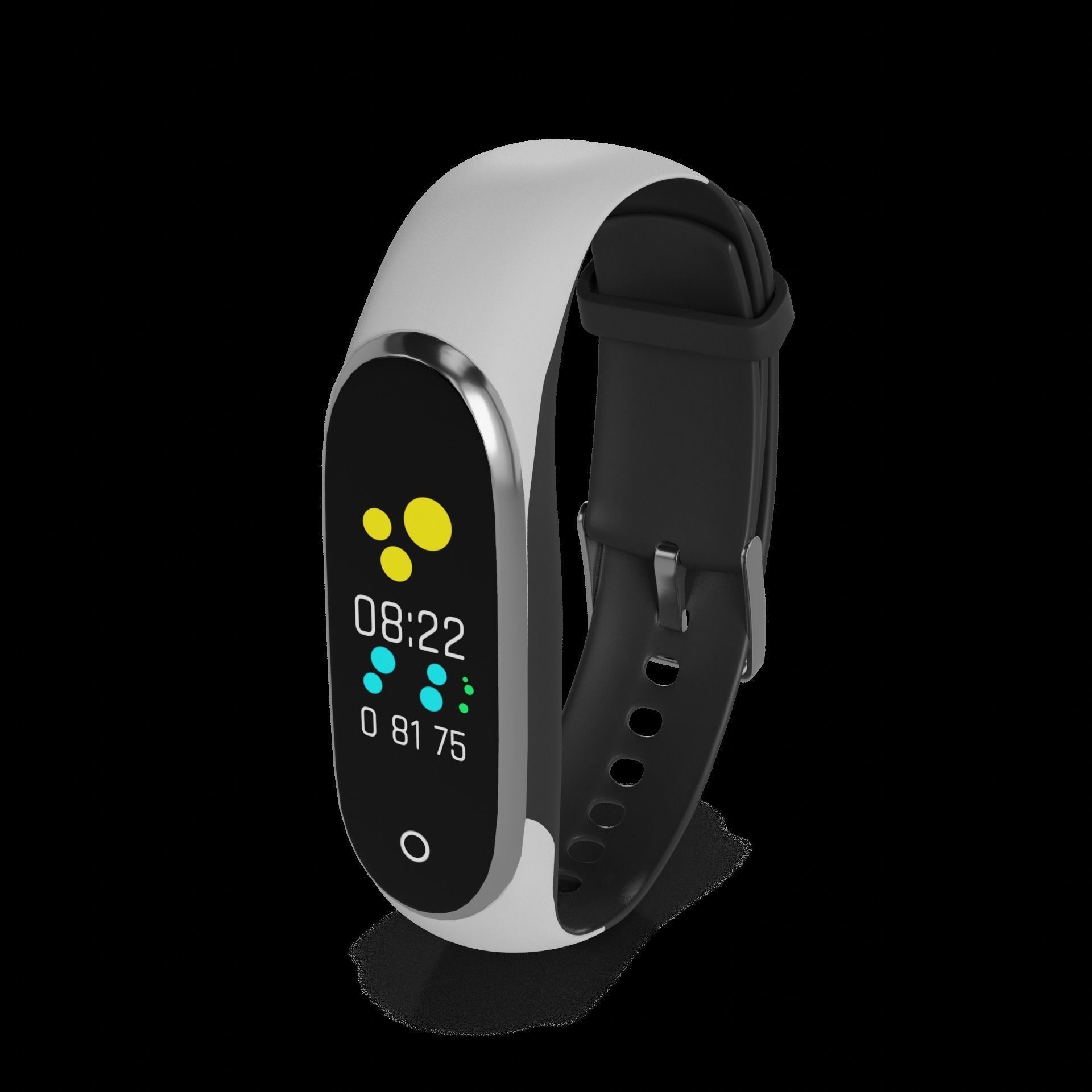 Electronic devices and accessories Fitness Tracker 3D model_1