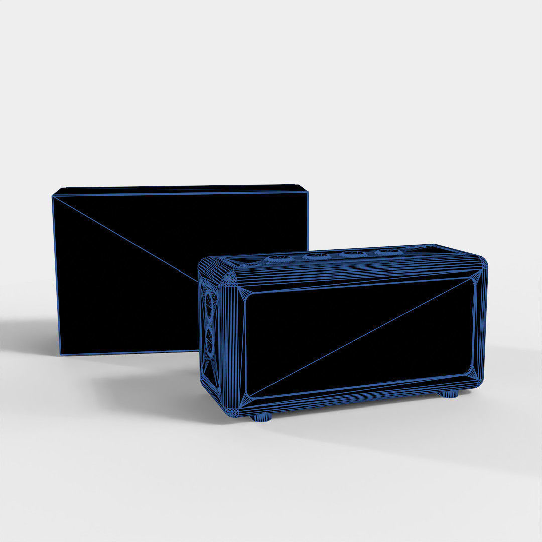 Electronic devices and accessories Bluetooth Speaker Low-poly 3D model_3