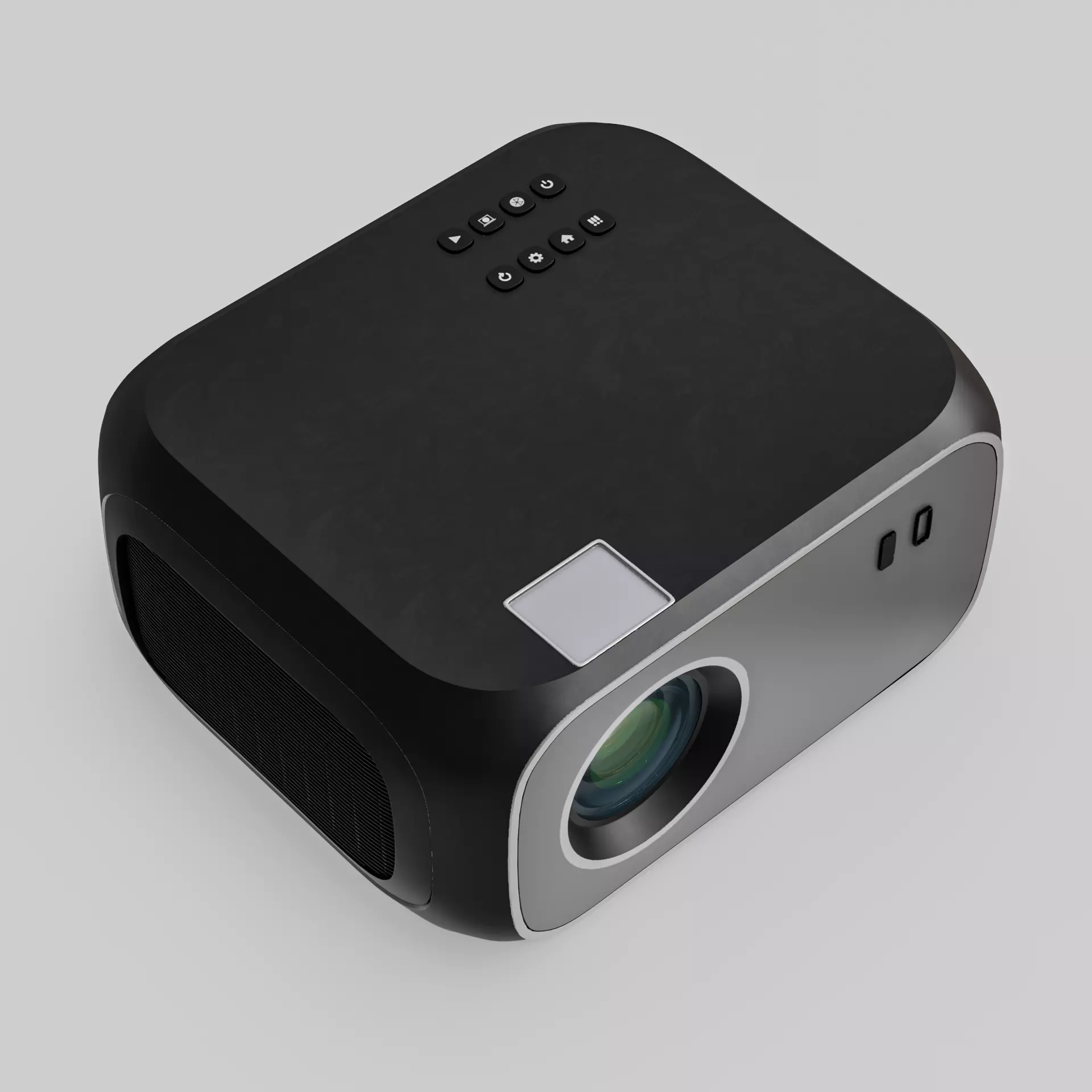 Electronic devices and accessories Portable Bluetooth Projector 3D model_4
