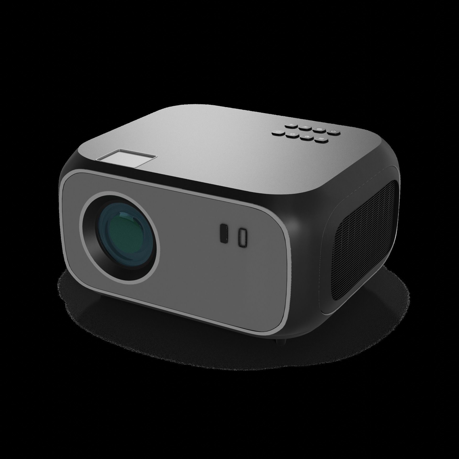 Electronic devices and accessories Portable Bluetooth Projector 3D model_3