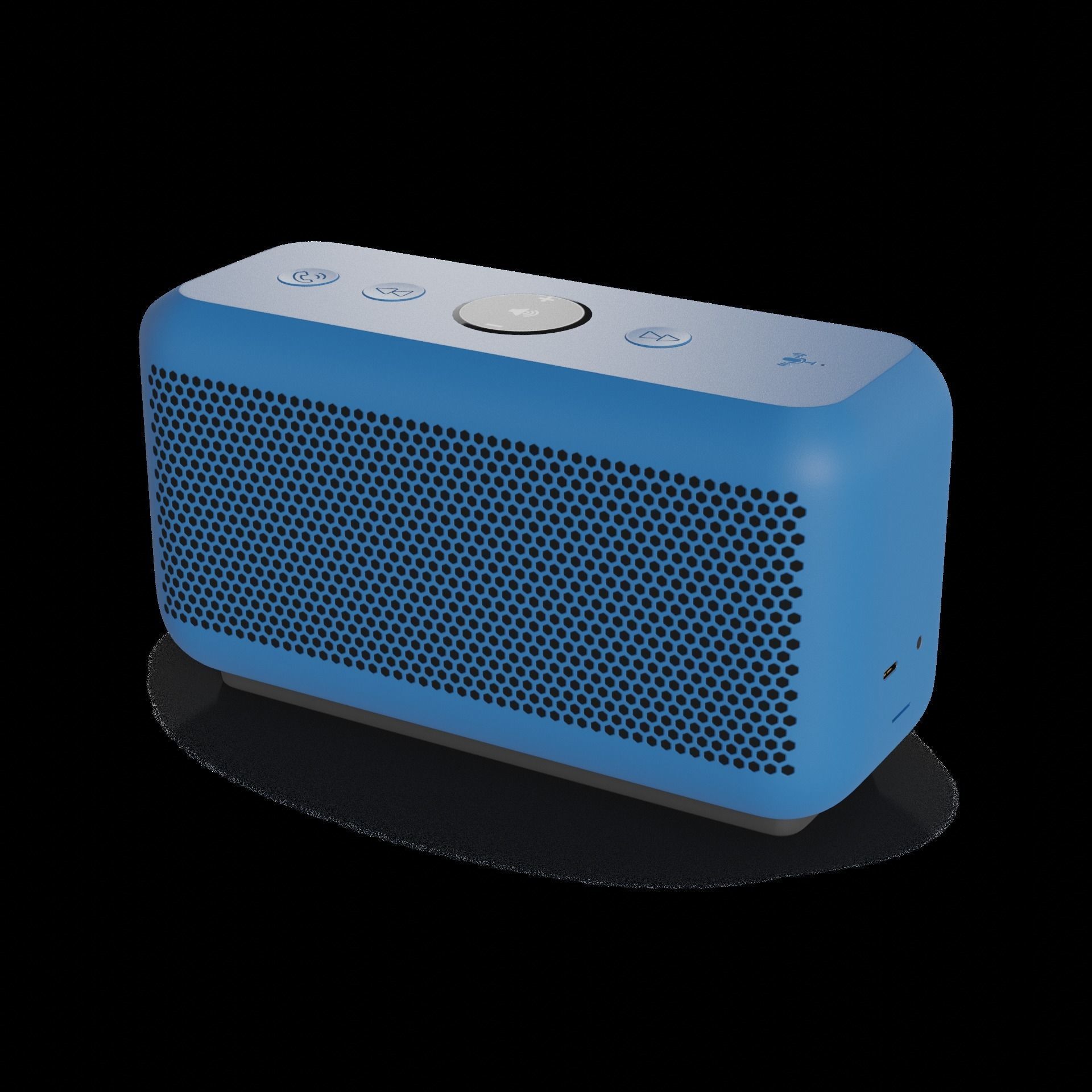 Electronic devices and accessories Bluetooth Speaker Low-poly 3D model_1
