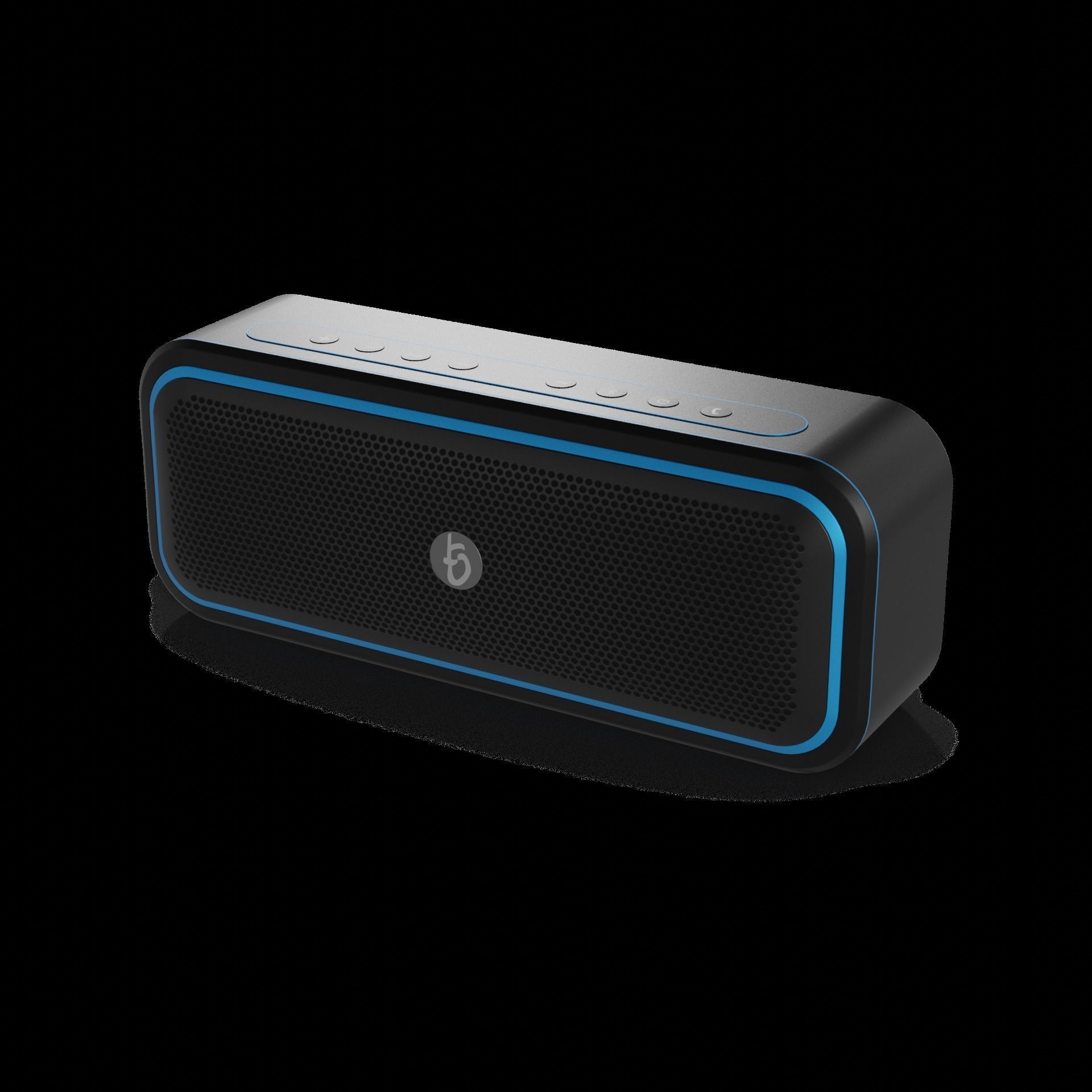 Electronic devices and accessories Bluetooth Speaker Low-poly 3D model_1