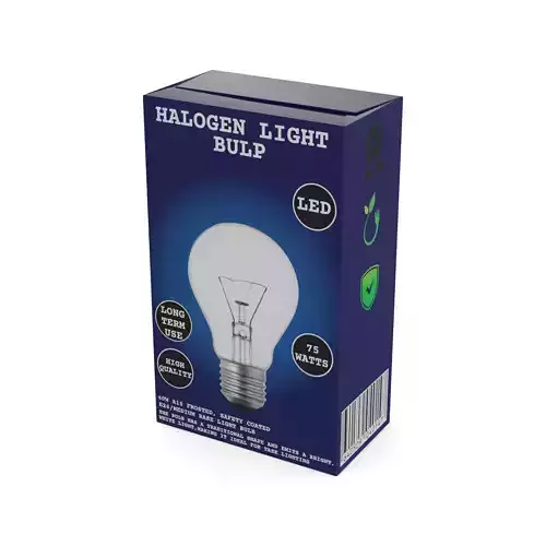 Light bulbs Halogen Light Bulb Low-poly 3D model