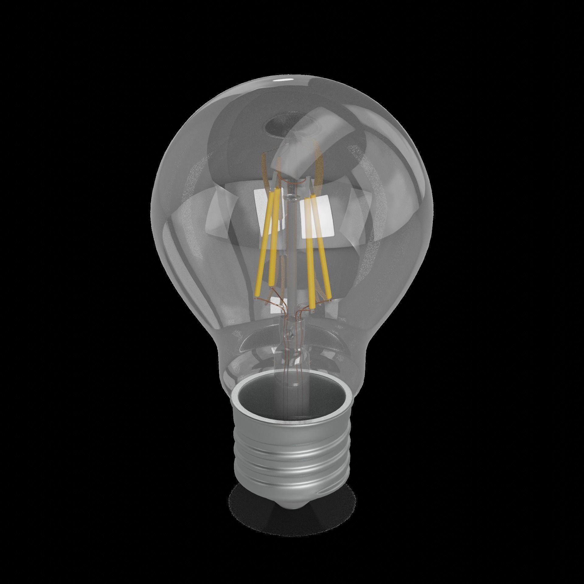 Light bulbs Dimmable LED Light Bulb Low-poly 3D model_1