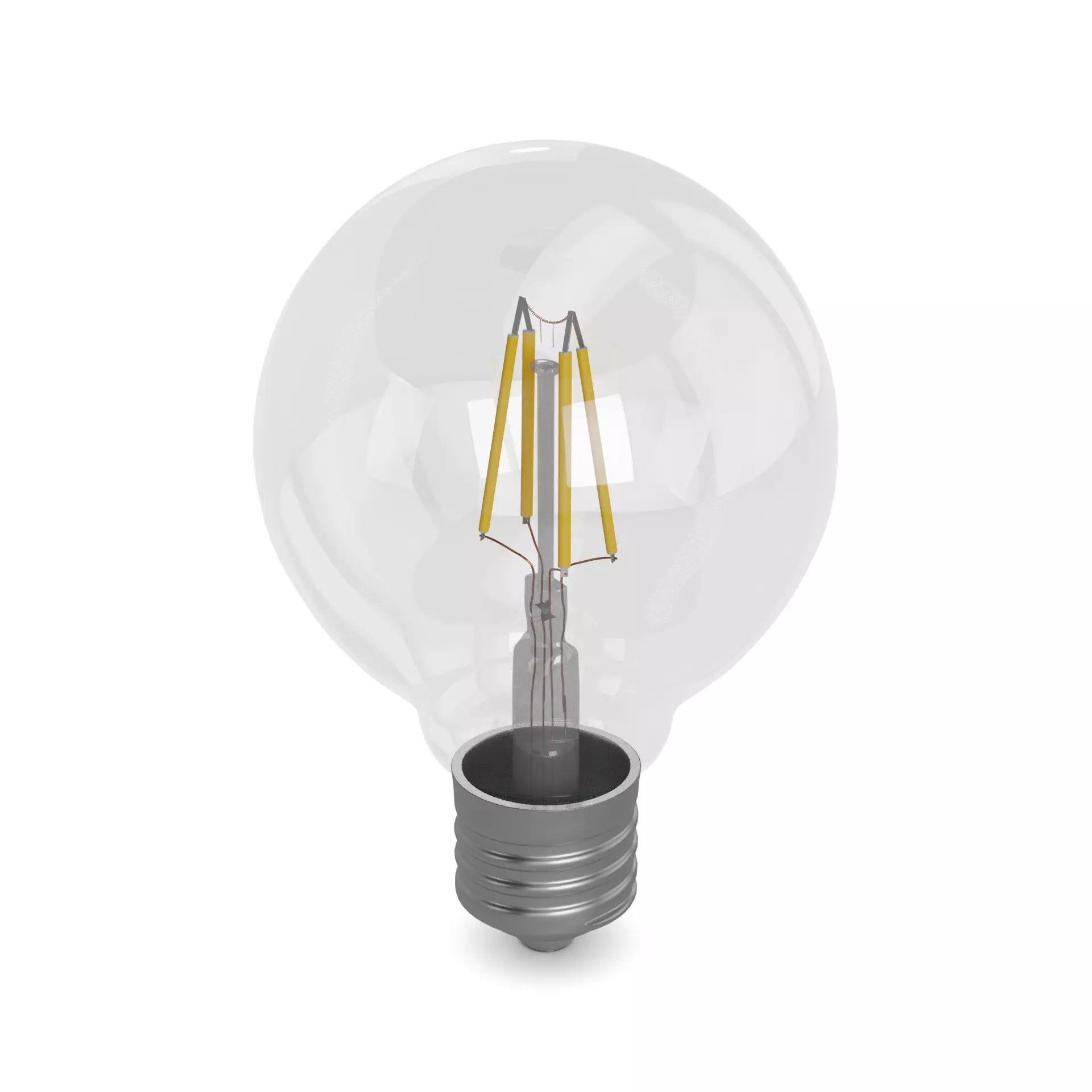 Light bulbs Globe Light Bulb Low-poly 3D model_0