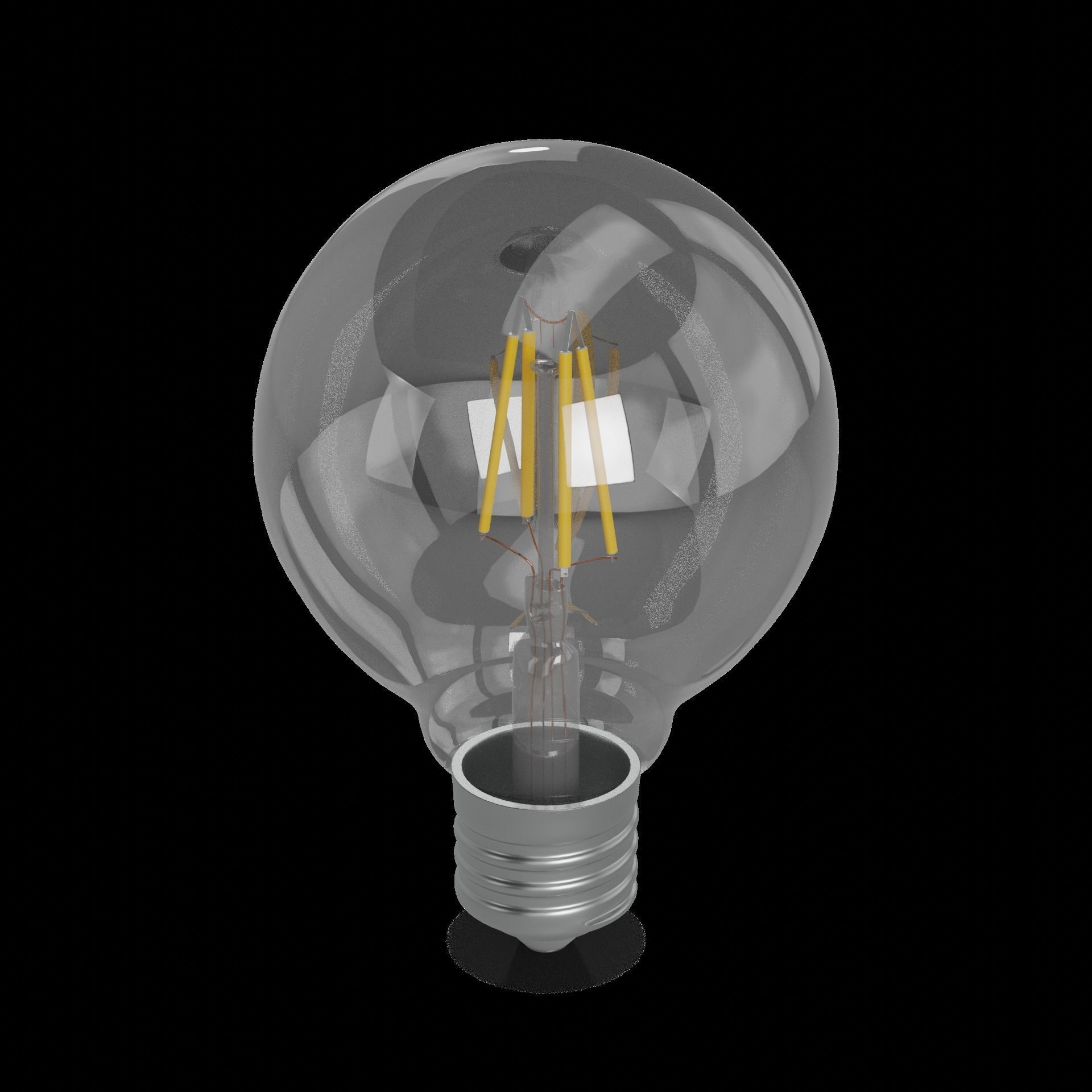 Light bulbs Globe Light Bulb Low-poly 3D model_1