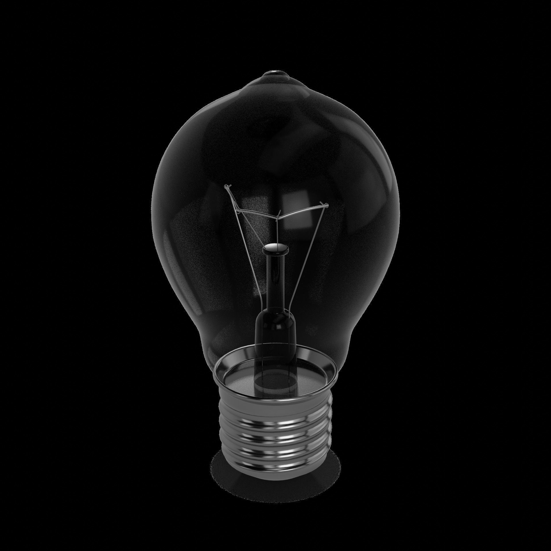Light bulbs Incandescent Light Bulb Low-poly 3D model_1