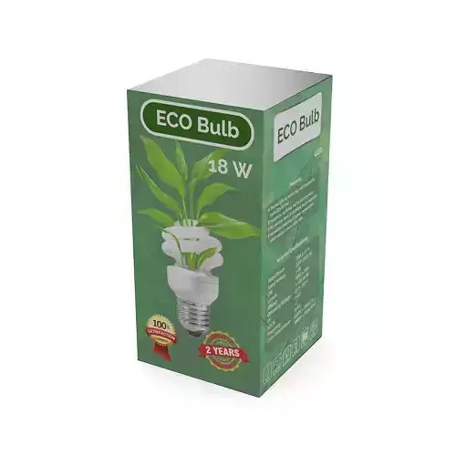 Light bulbs Compact Fluorescent Light Bulb Low-poly 3D model