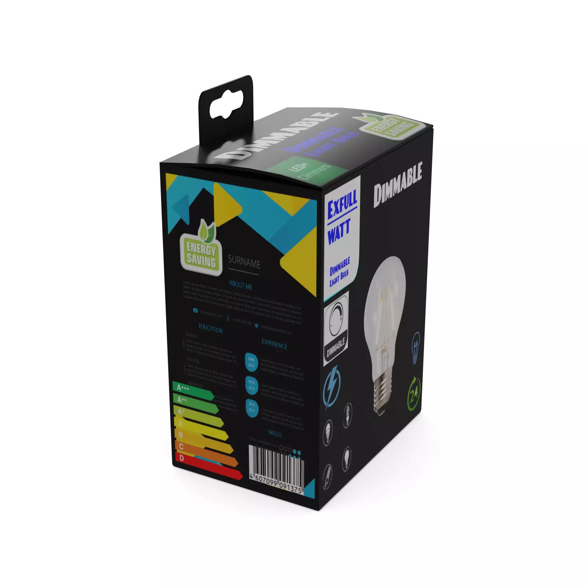 Light bulbs Dimmable Light Bulb Low-poly 3D model_0