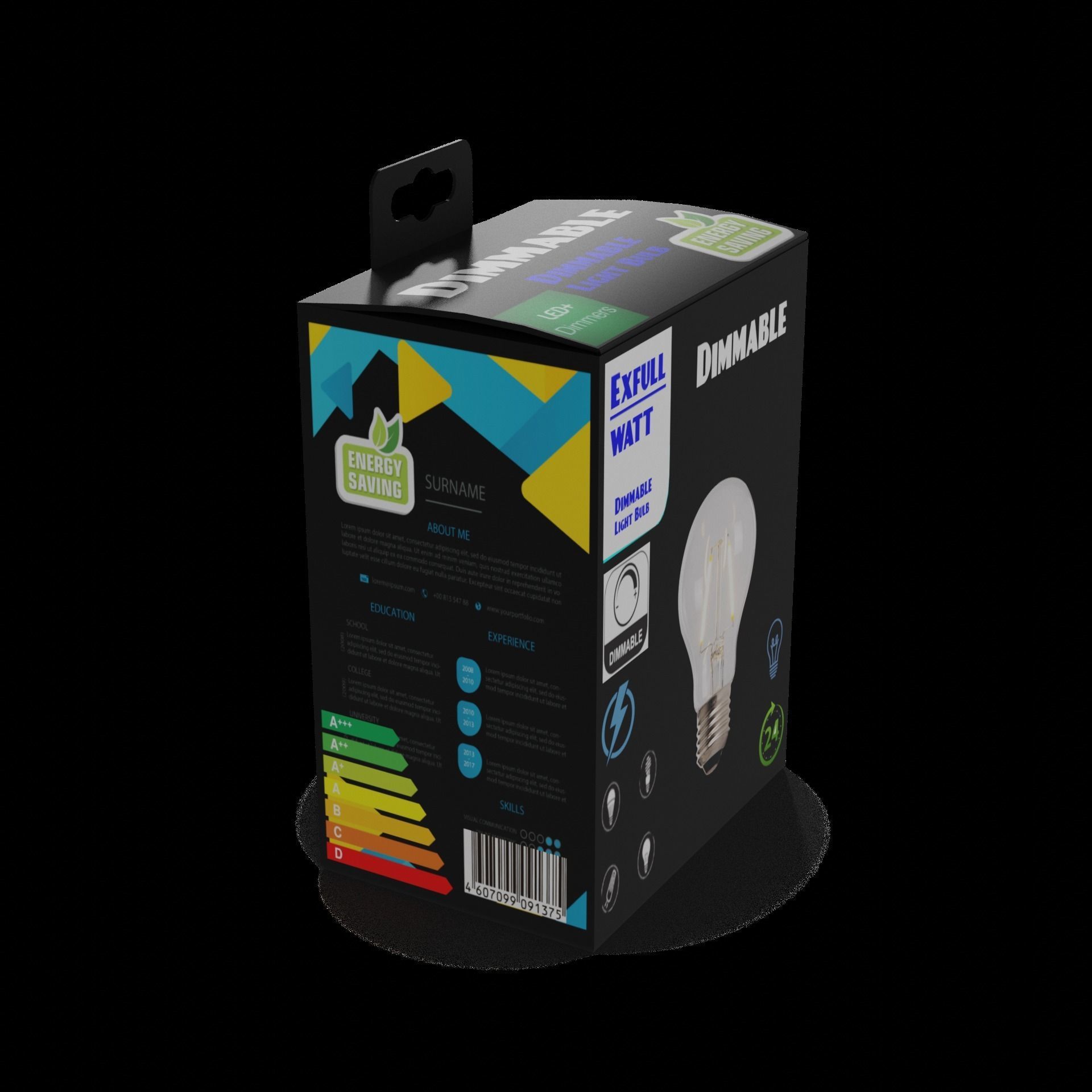 Light bulbs Dimmable Light Bulb Low-poly 3D model_1