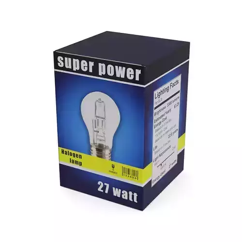 Light bulbs Halogen Light Bulb Low-poly 3D model