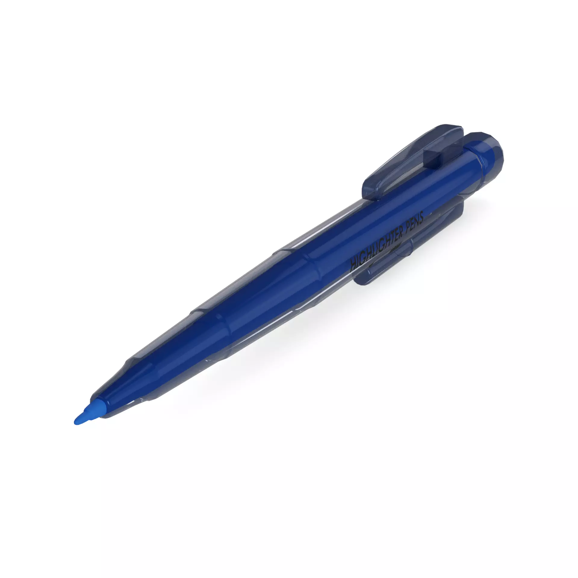 Other stationery Highlighter Pens Low-poly 3D model_0
