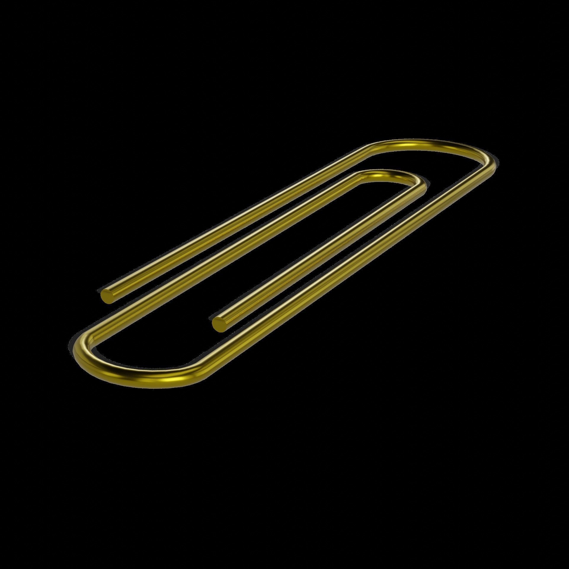 Other stationery Paper Clips Low-poly 3D model_1