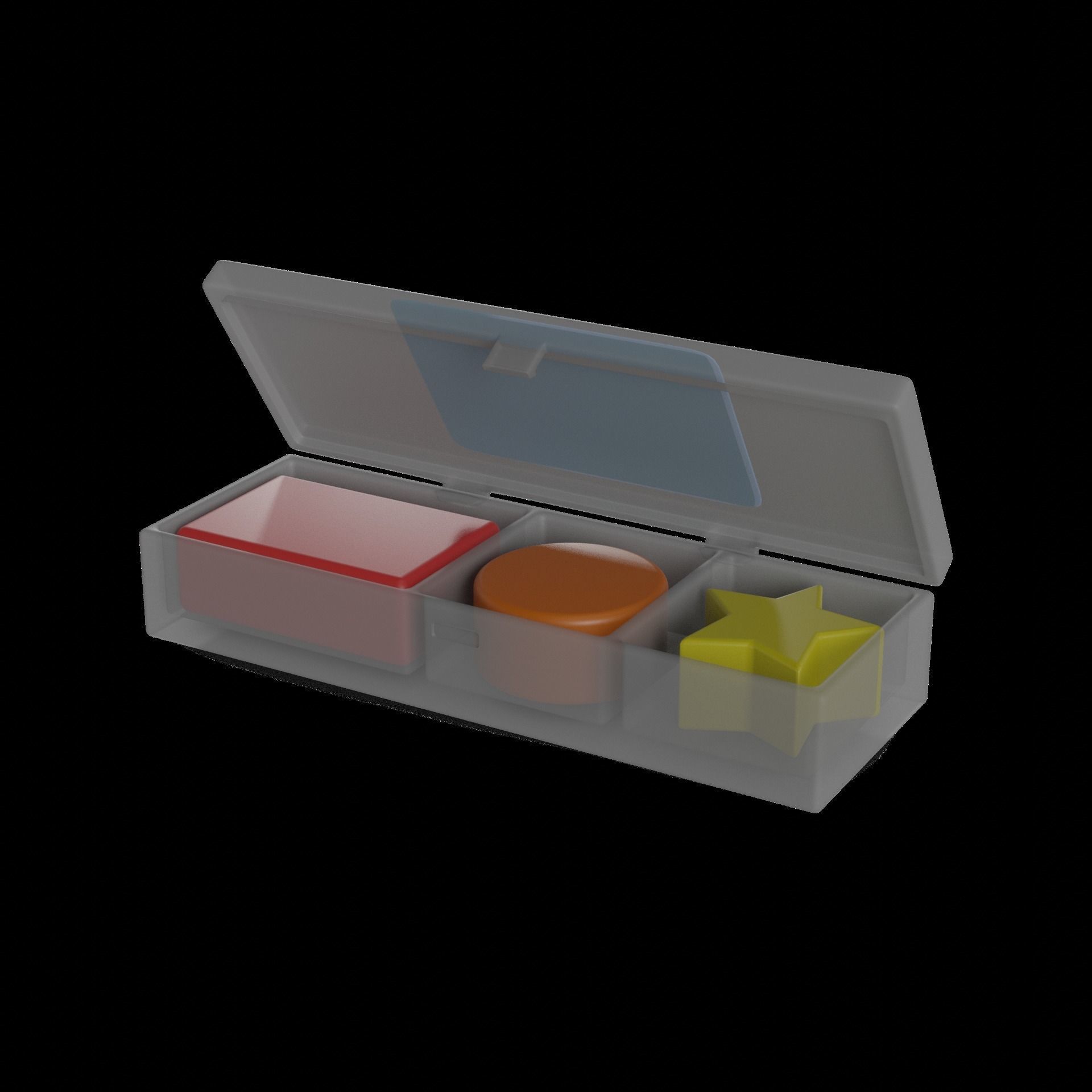 Other stationery Eraser Set Low-poly 3D model_1