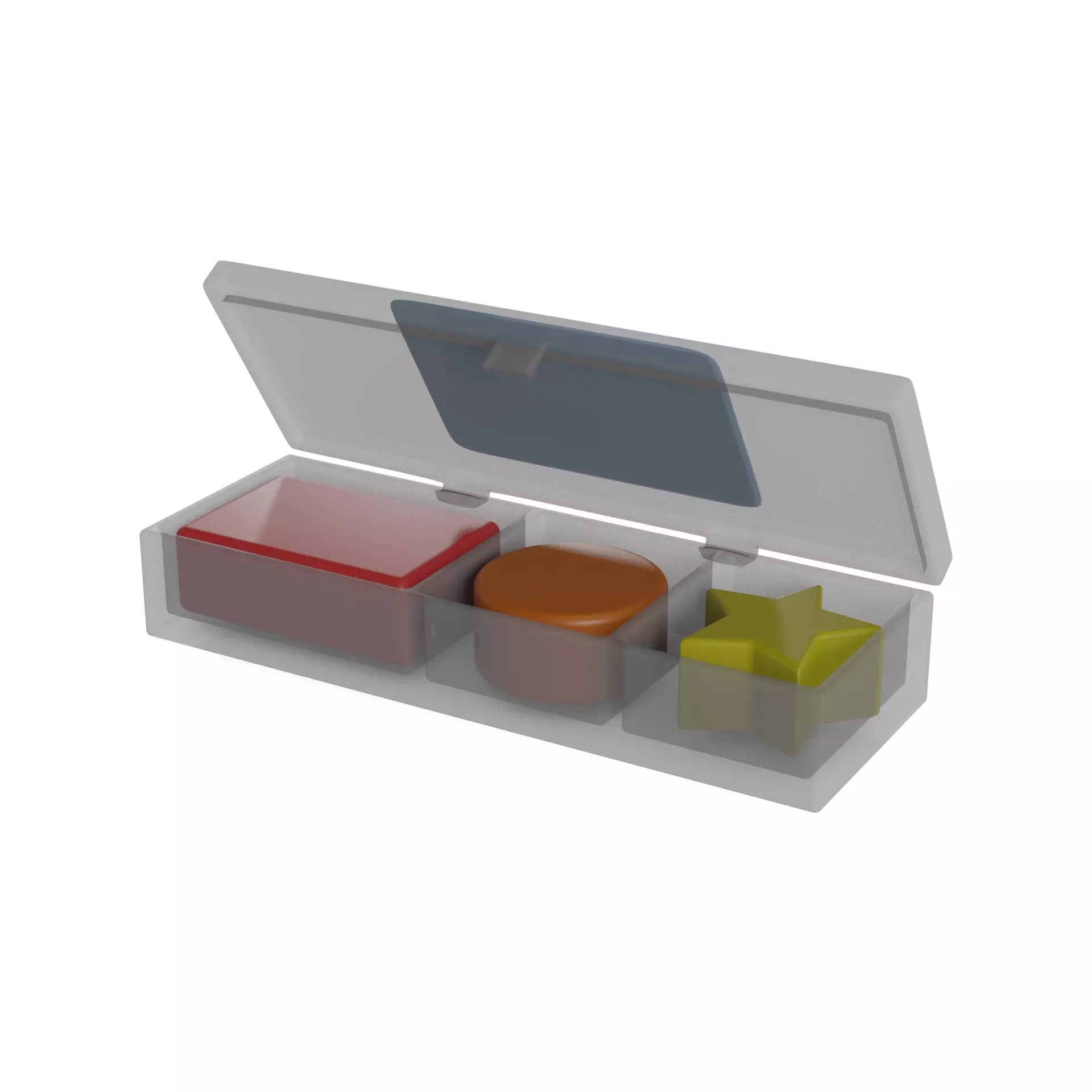 Other stationery Eraser Set Low-poly 3D model_0