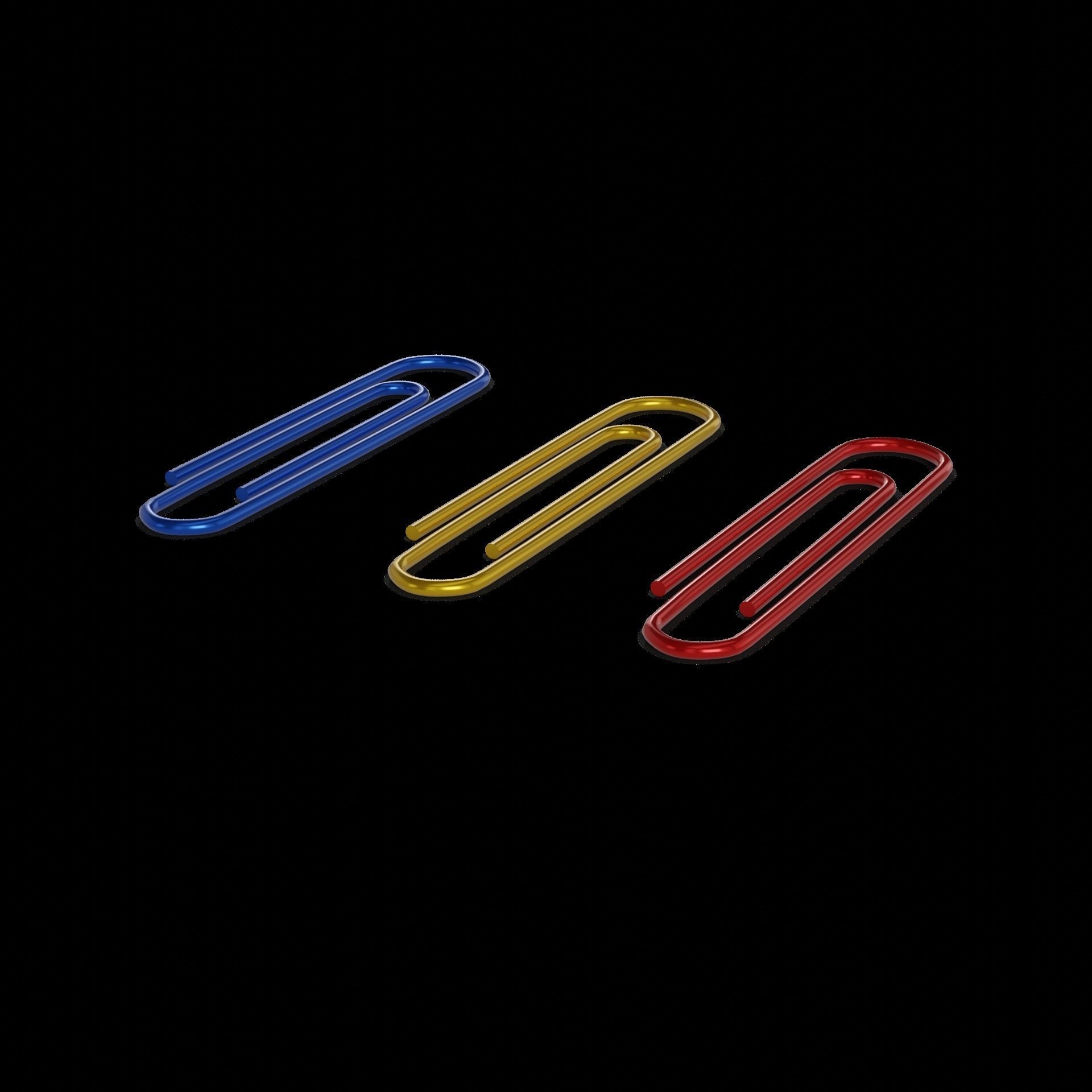 Other stationery Paper Clips Low-poly 3D model_1