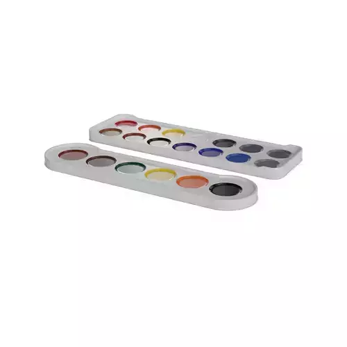 Art and drawing supplies Watercolor Paint Set Free low-poly 3D model