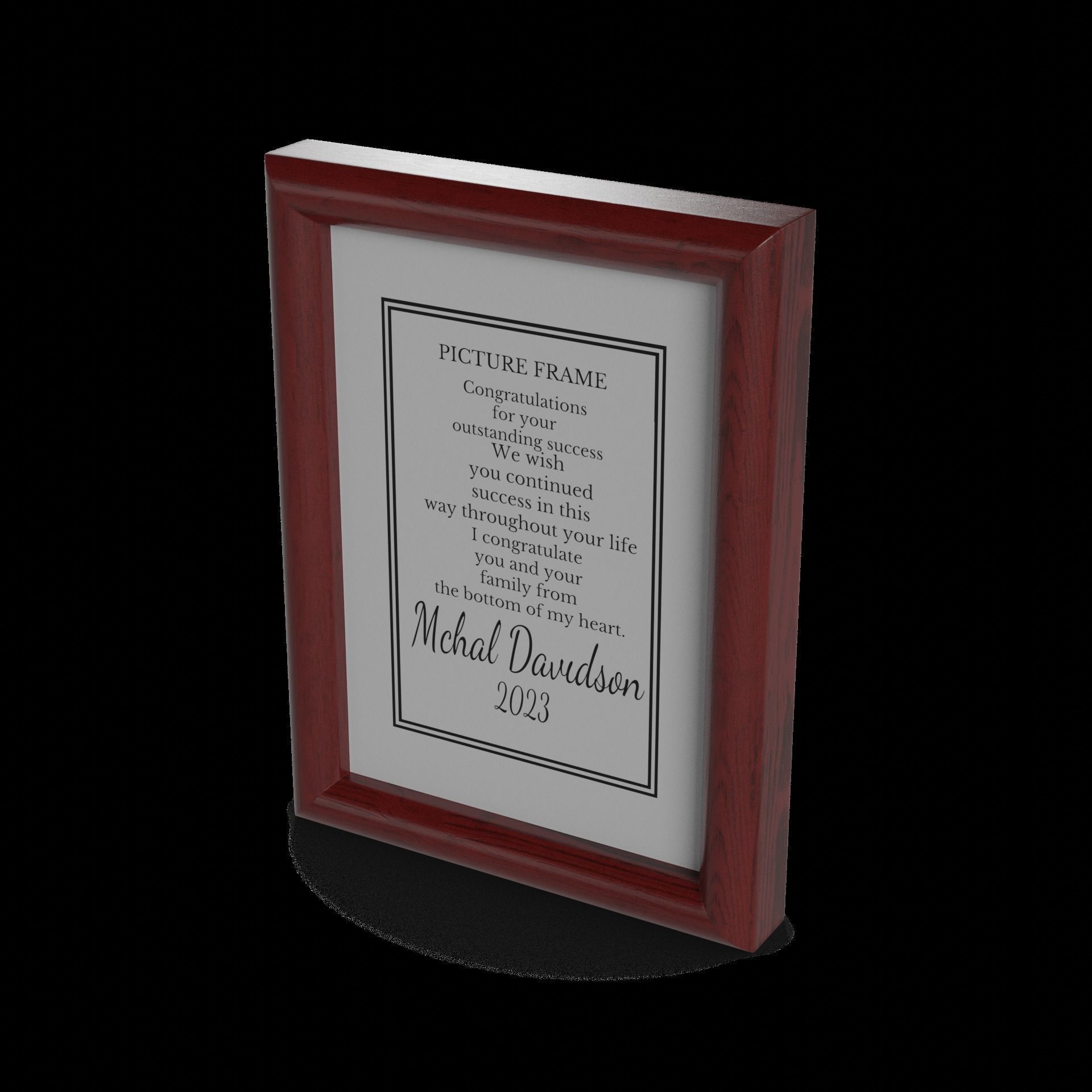 Home decorations Picture Frame Low-poly 3D model_1