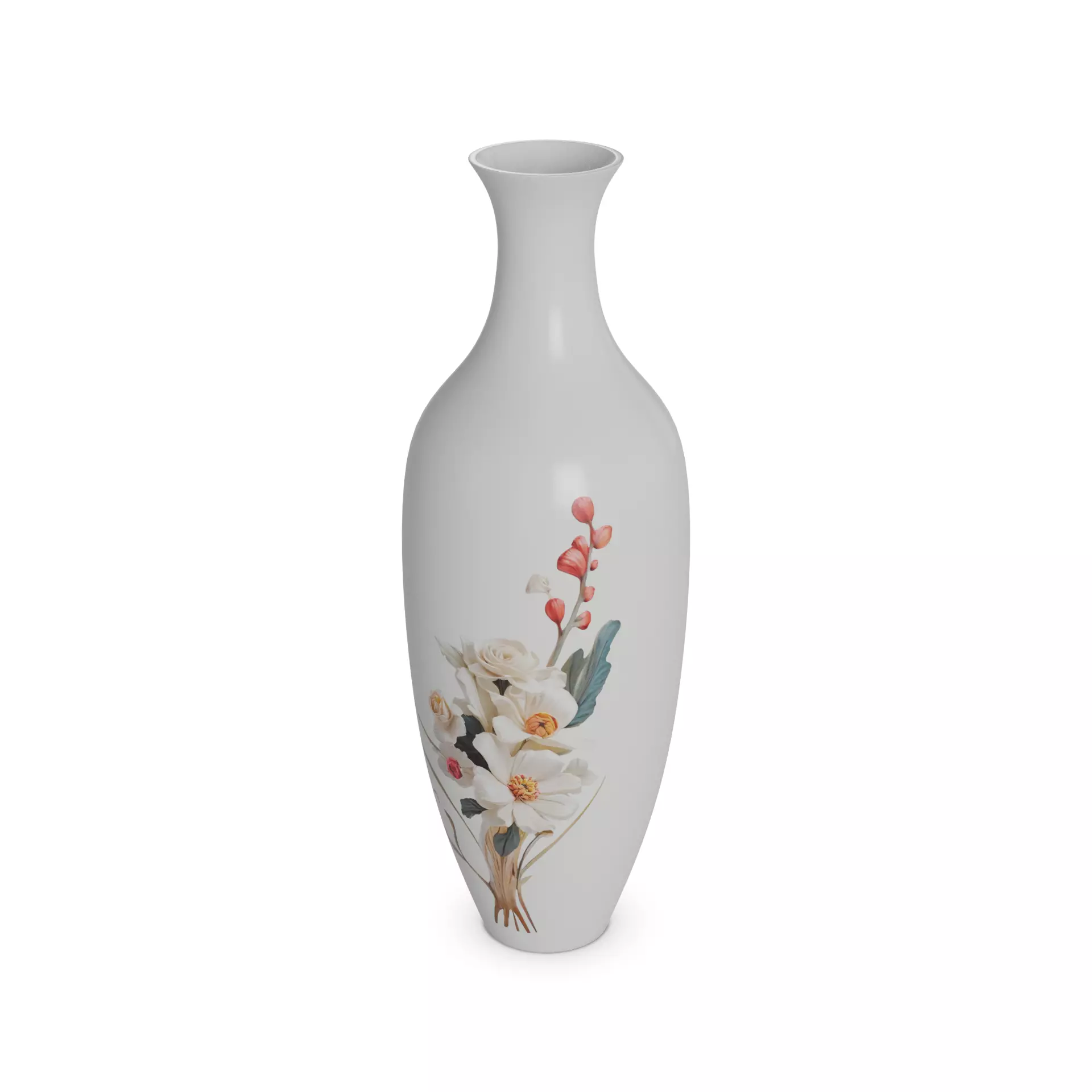 Home decorations Ceramic Vase Low-poly 3D model_0