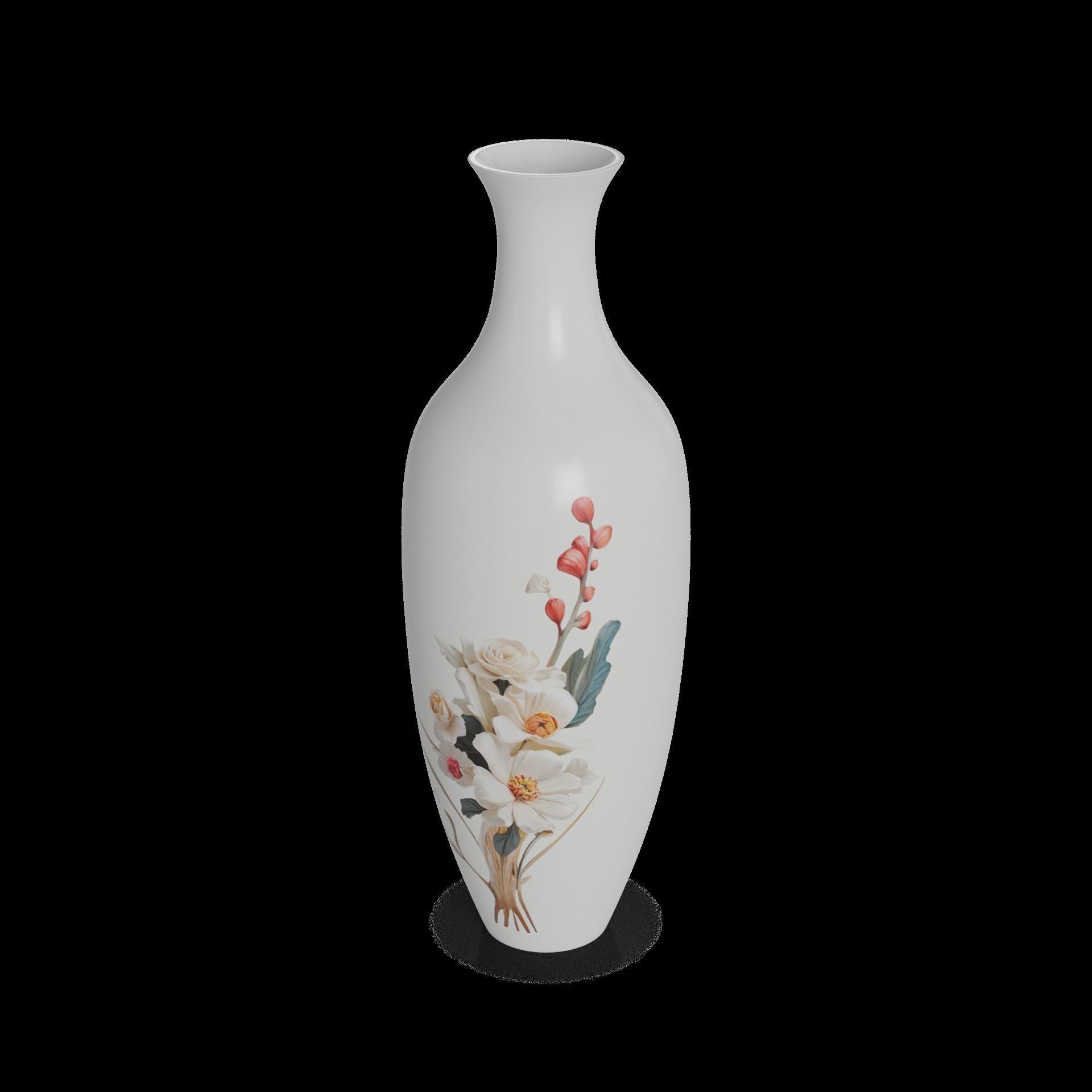 Home decorations Ceramic Vase Low-poly 3D model_1