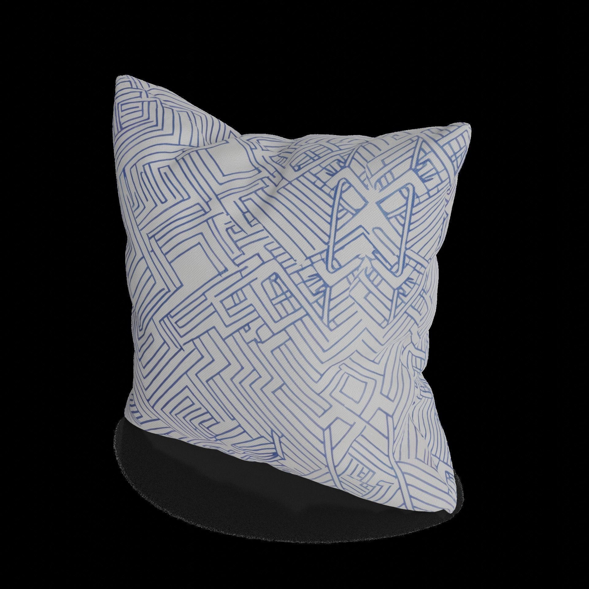 Home decorations Throw Pillow Low-poly 3D model_1