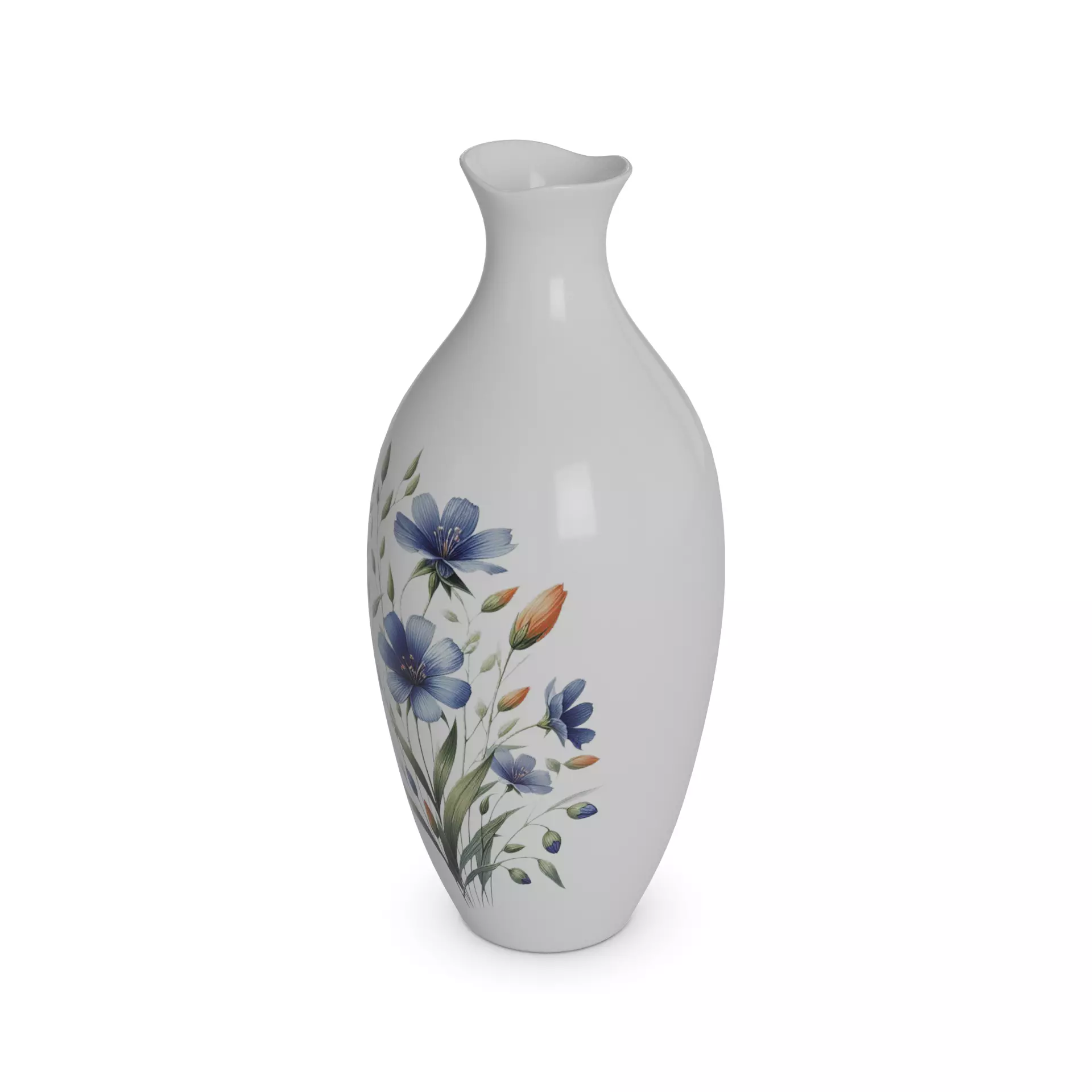 Home decorations Ceramic Vase Low-poly 3D model_0