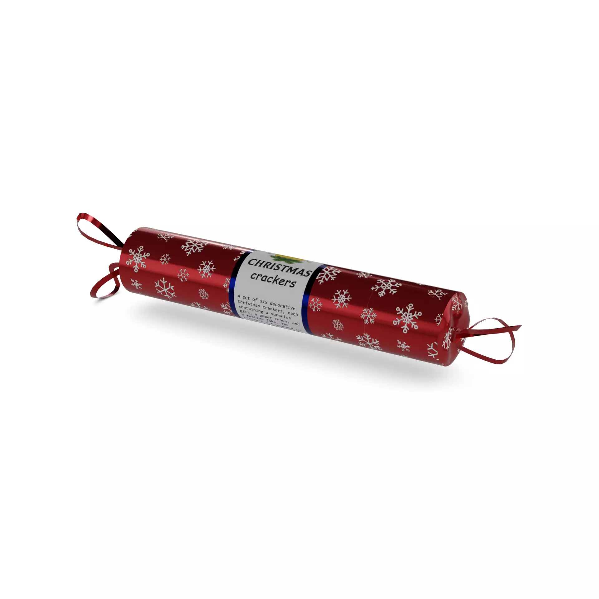 Christmas decorations Christmas Crackers Low-poly 3D model_0