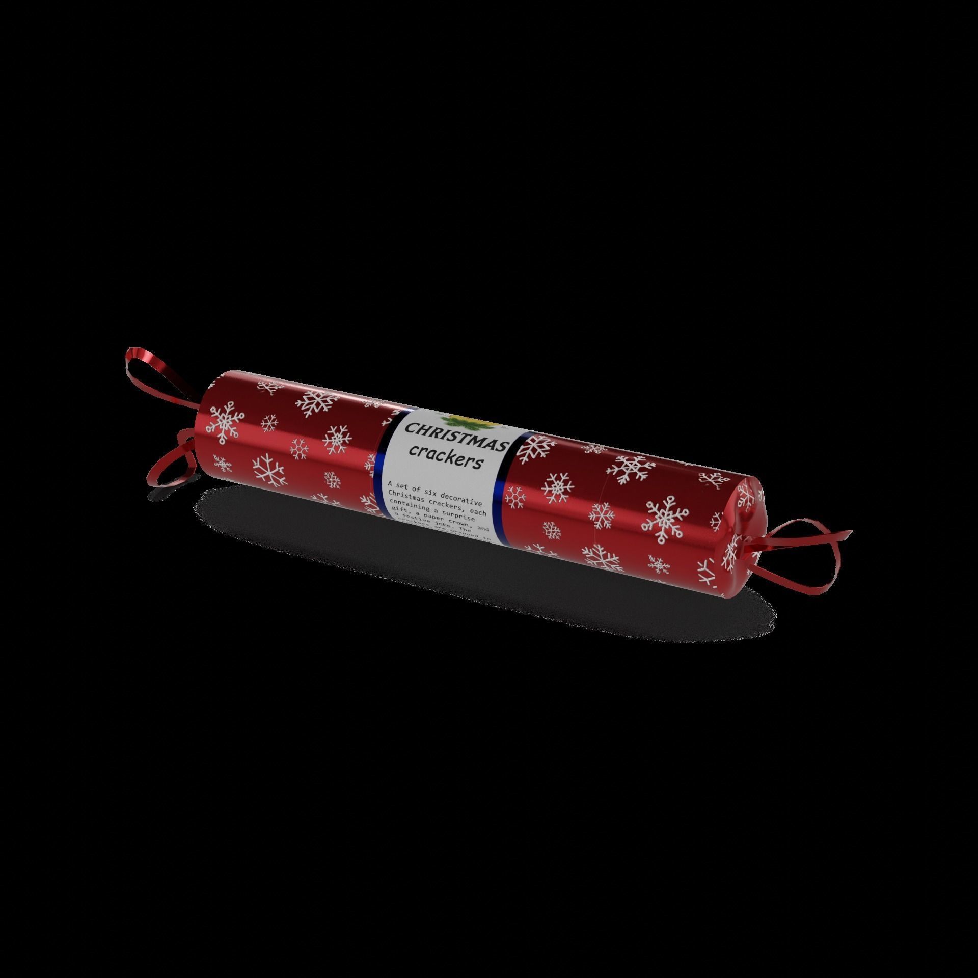 Christmas decorations Christmas Crackers Low-poly 3D model_1